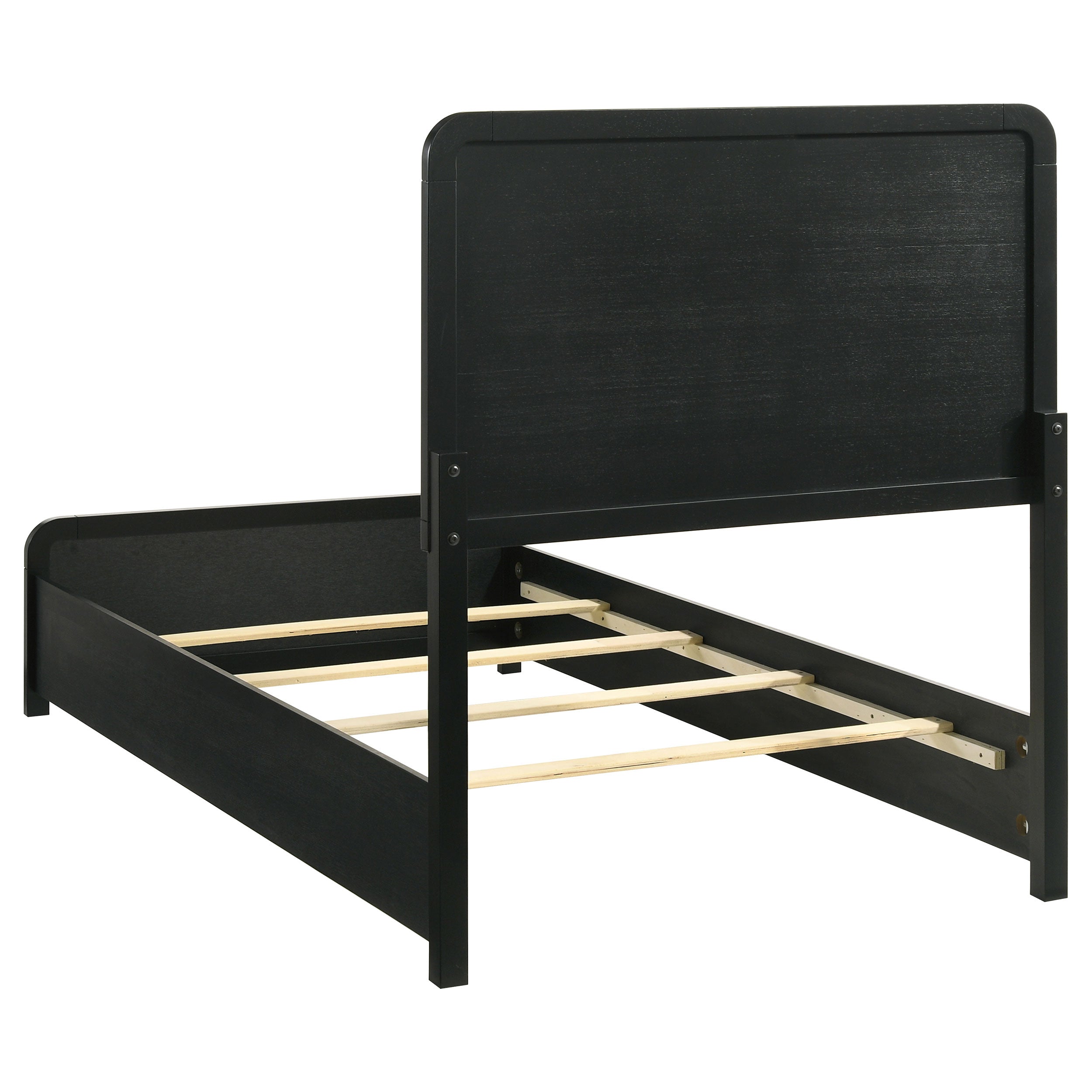 Cavelle 51-inch Upholstered Twin Panel Bed Black — view 5