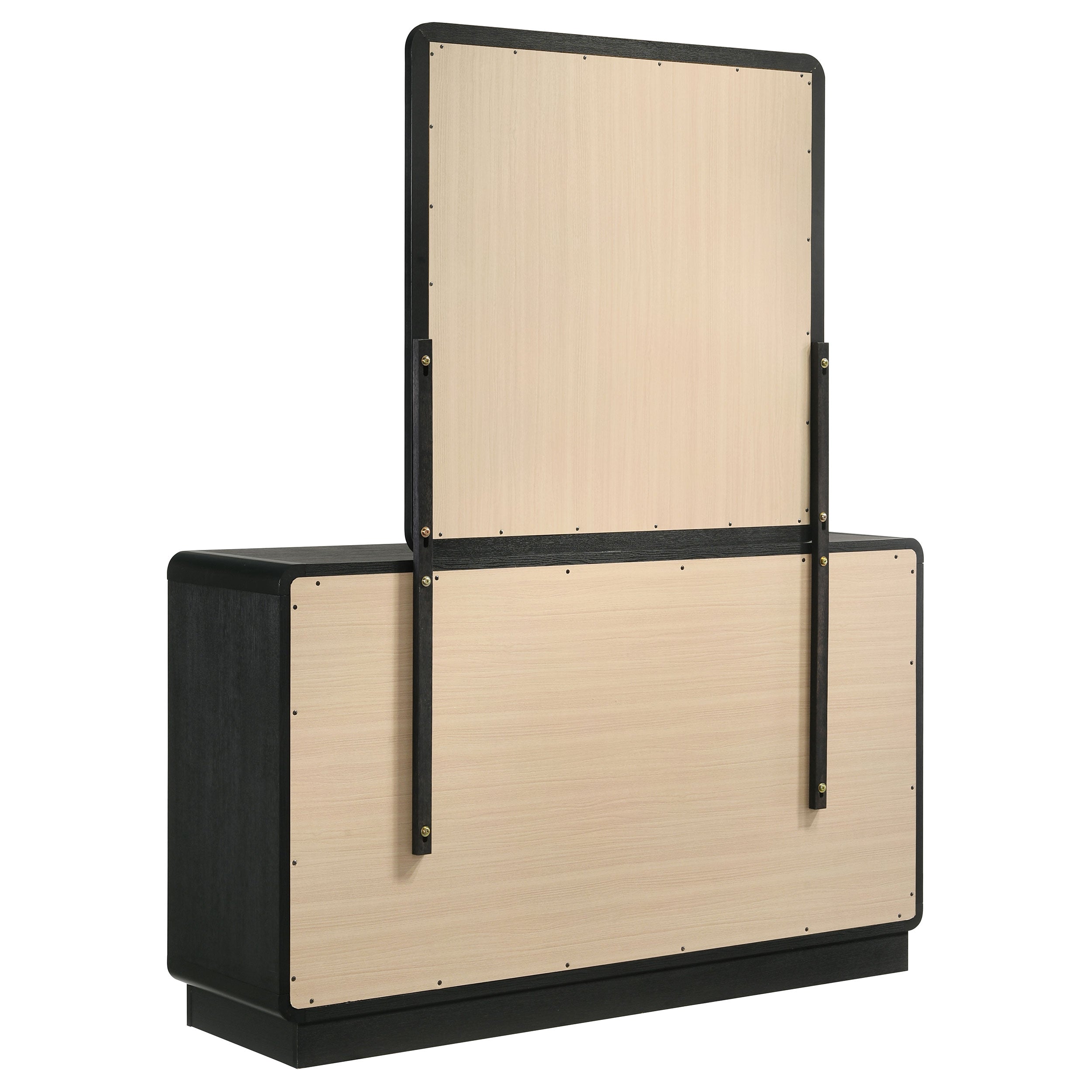 Cavelle 6-drawer Dresser and Mirror Black — view 6