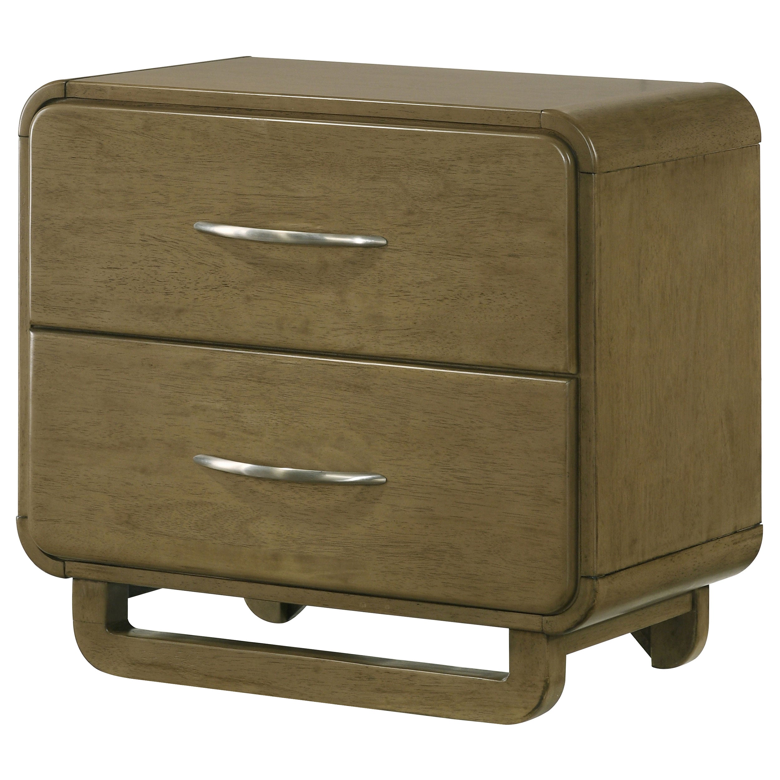 Amsbury 2-drawer Nightstand Bedside Table Nutmeg — view 4