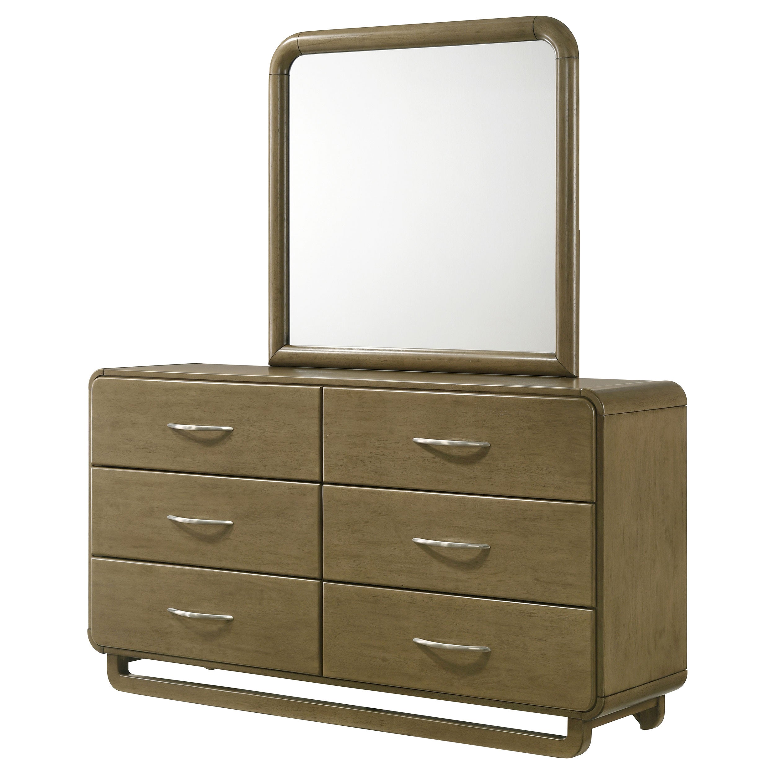 Amsbury 6-drawer Dresser and Mirror Nutmeg — view 4