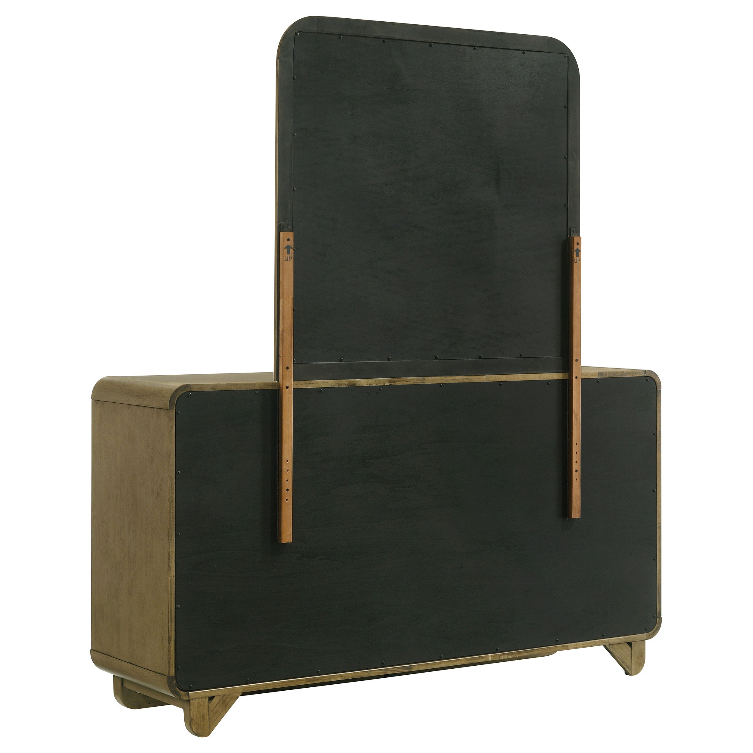 Amsbury 6-drawer Dresser and Mirror Nutmeg — view 6