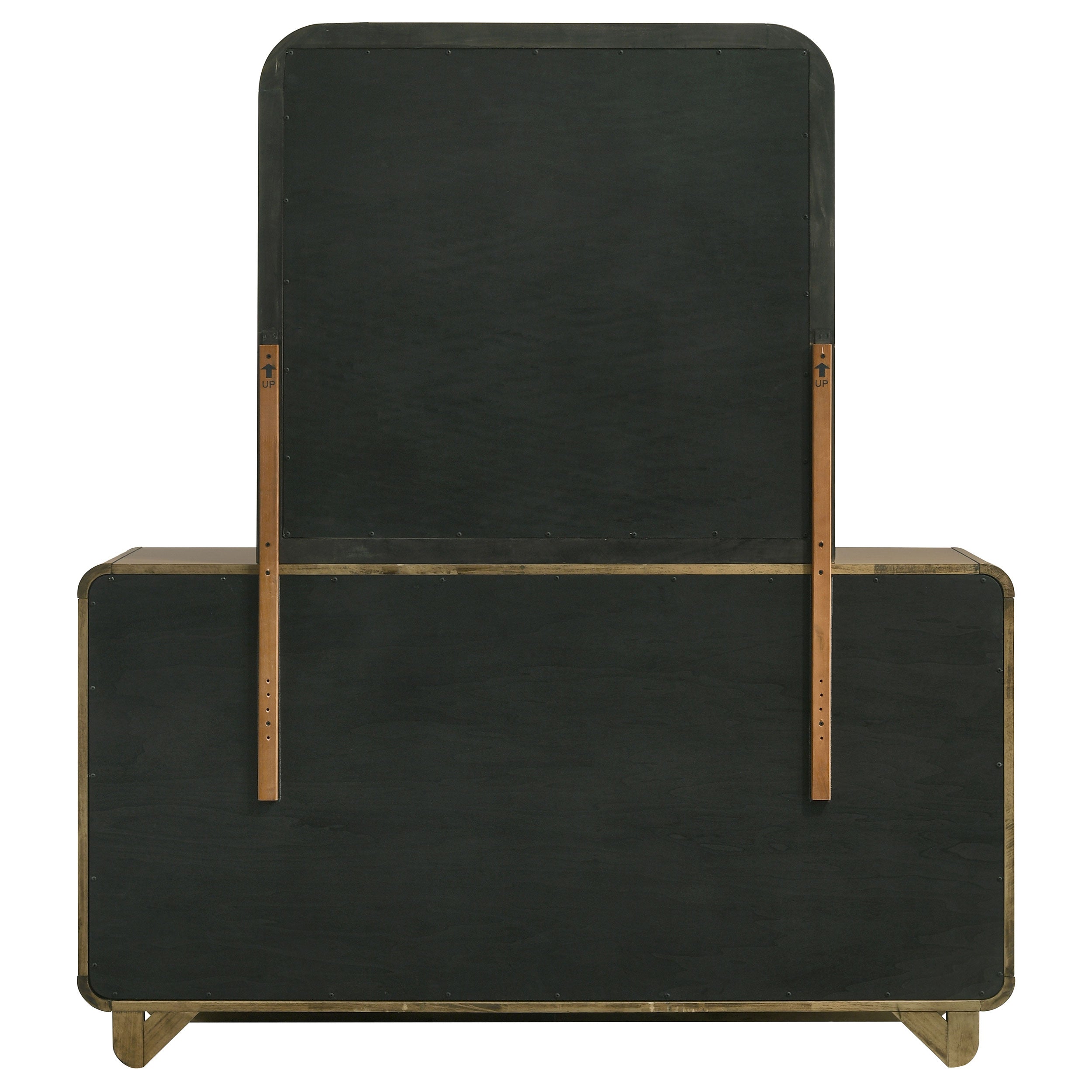 Amsbury 6-drawer Dresser and Mirror Nutmeg — view 7