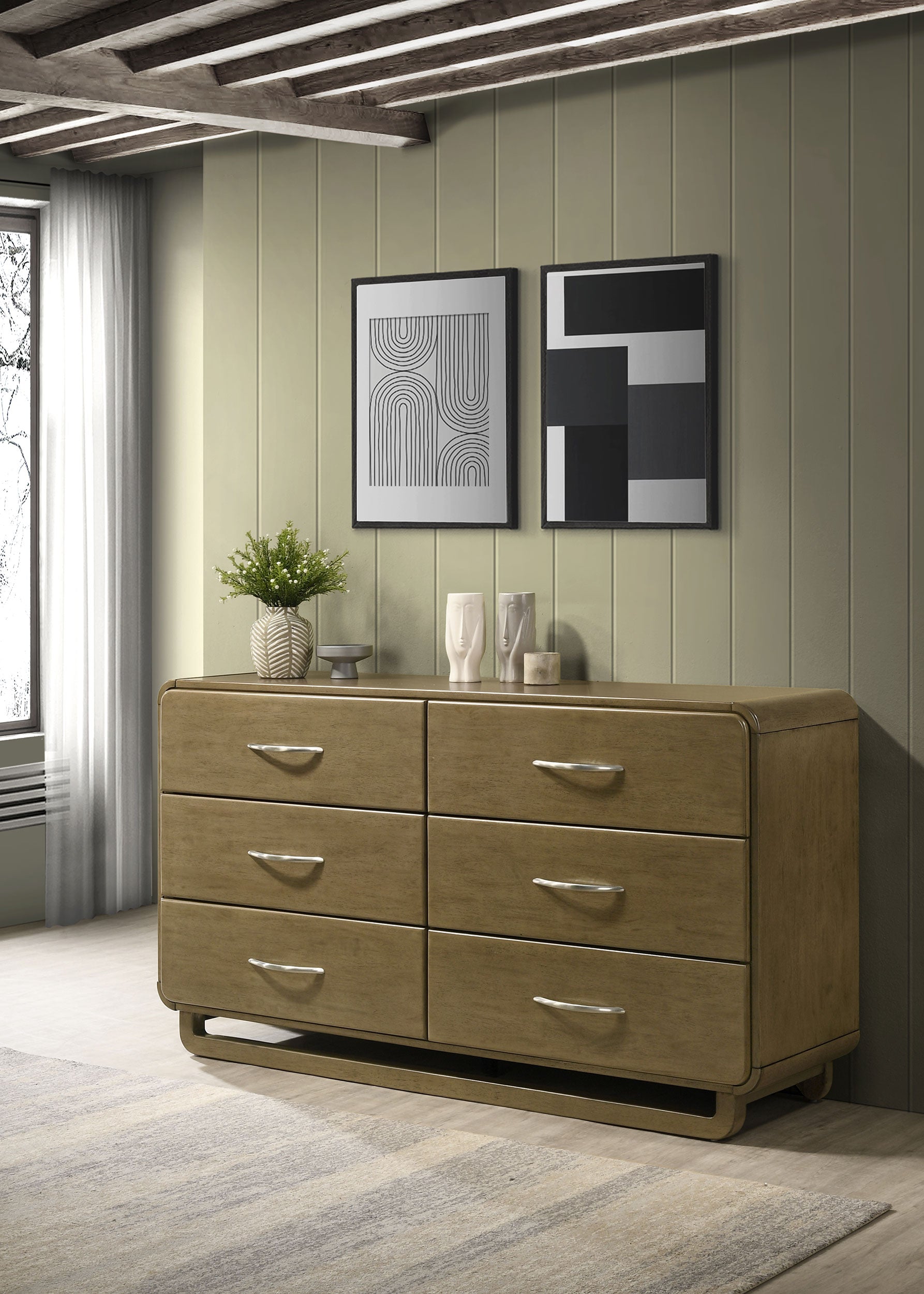 Amsbury 6-drawer Dresser Cabinet Nutmeg — view 2