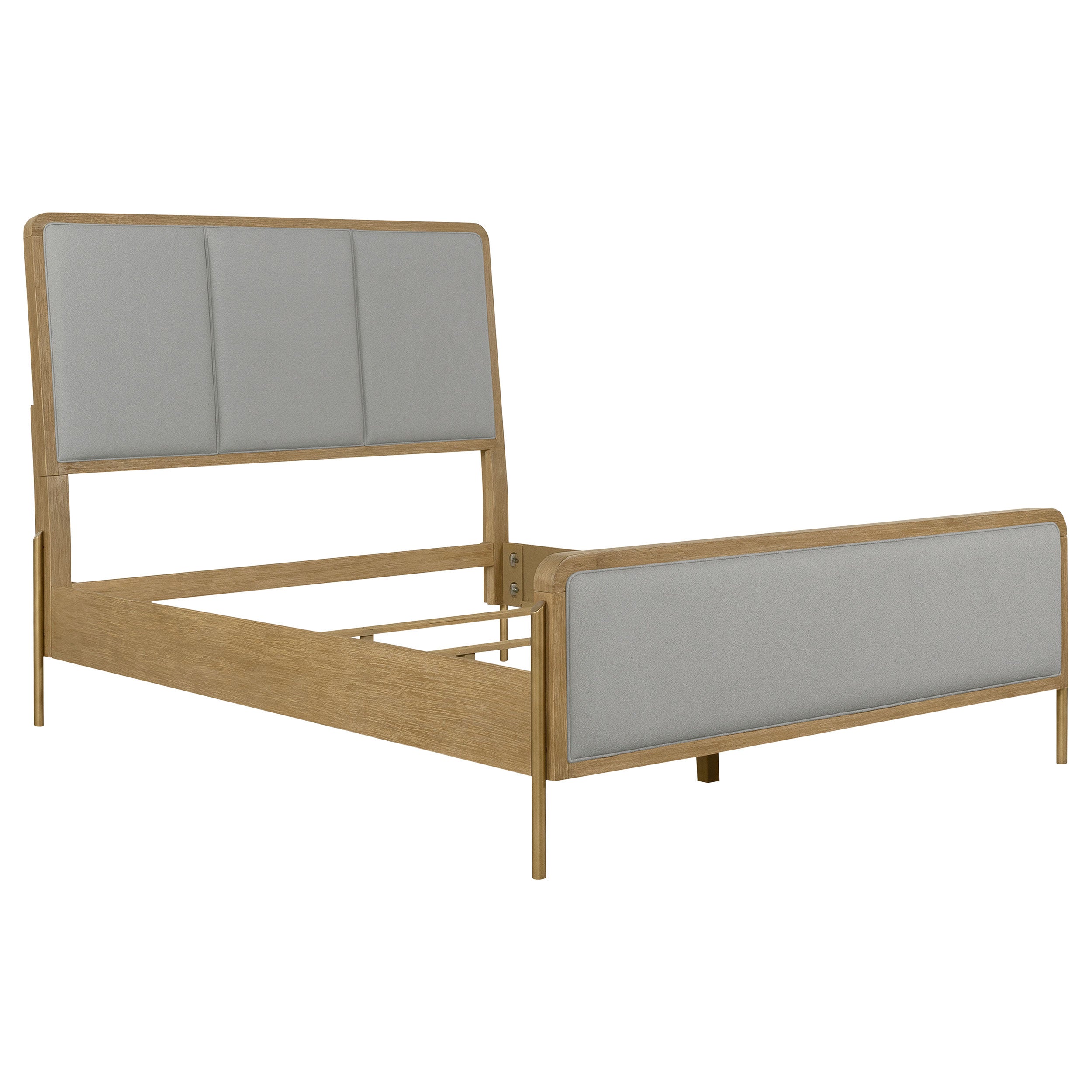 Arini Upholstered Queen Panel Bed Sand Wash and Grey — view 1
