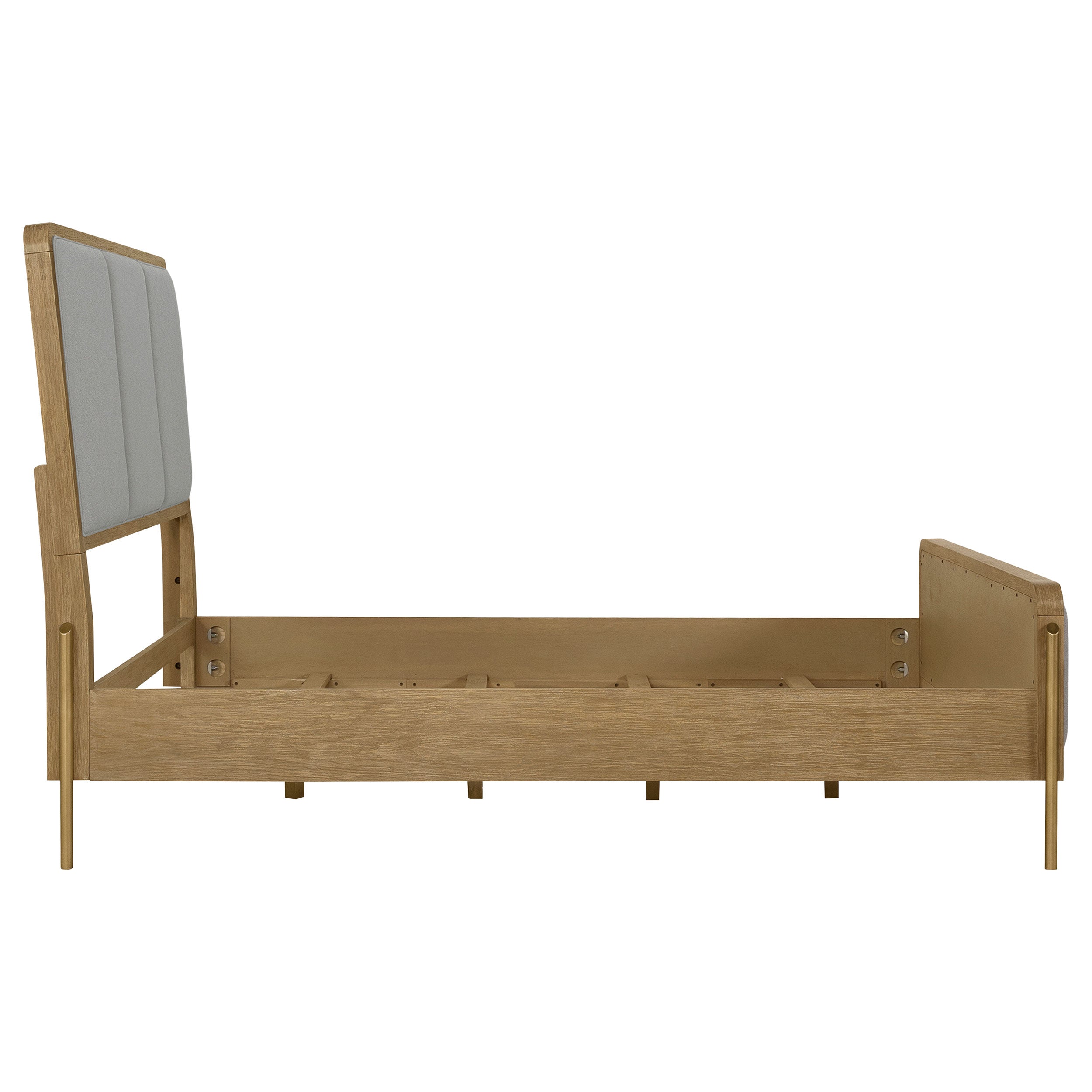 Arini Upholstered Queen Panel Bed Sand Wash and Grey — view 5