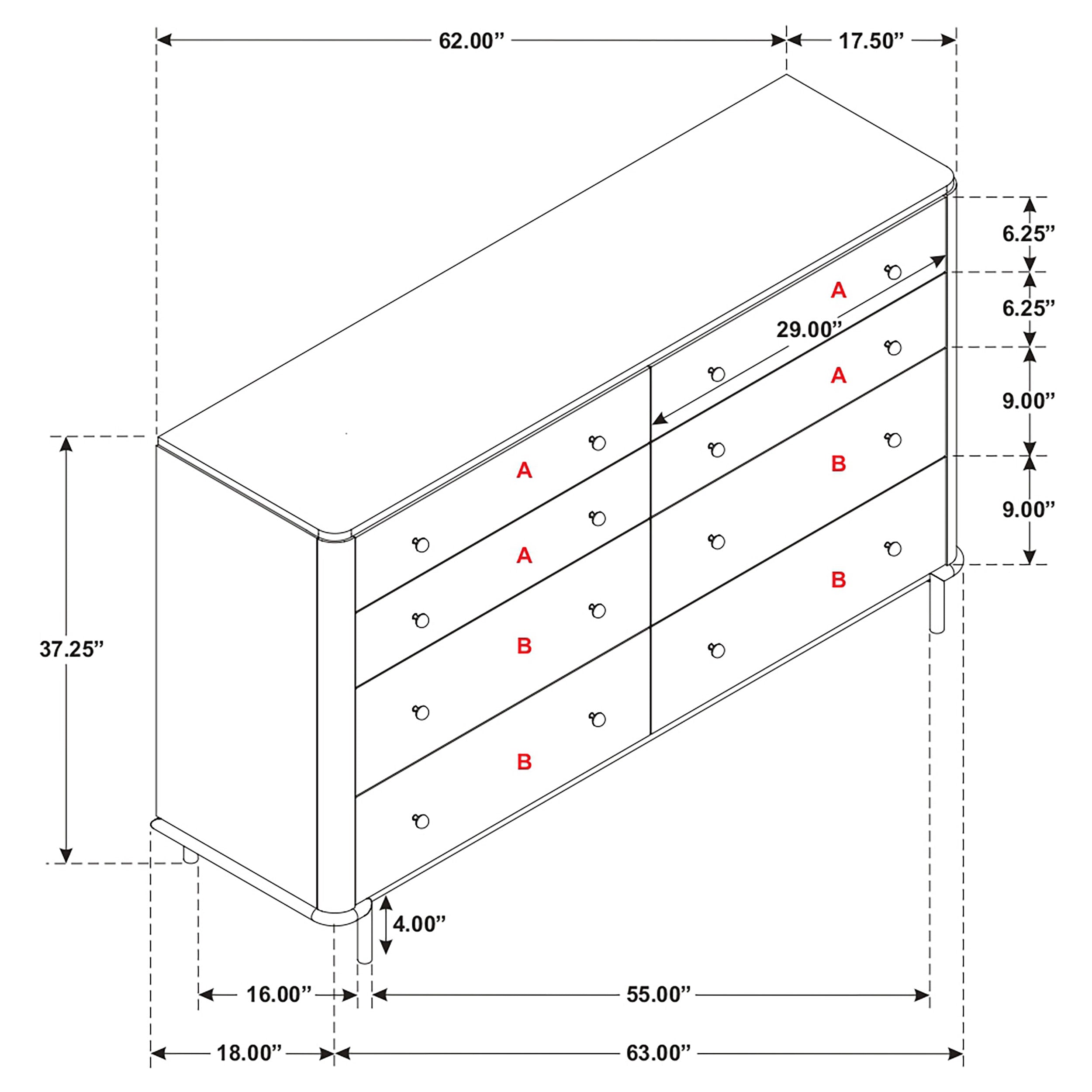 Arini 8-drawer Dresser Sand Wash — view 11