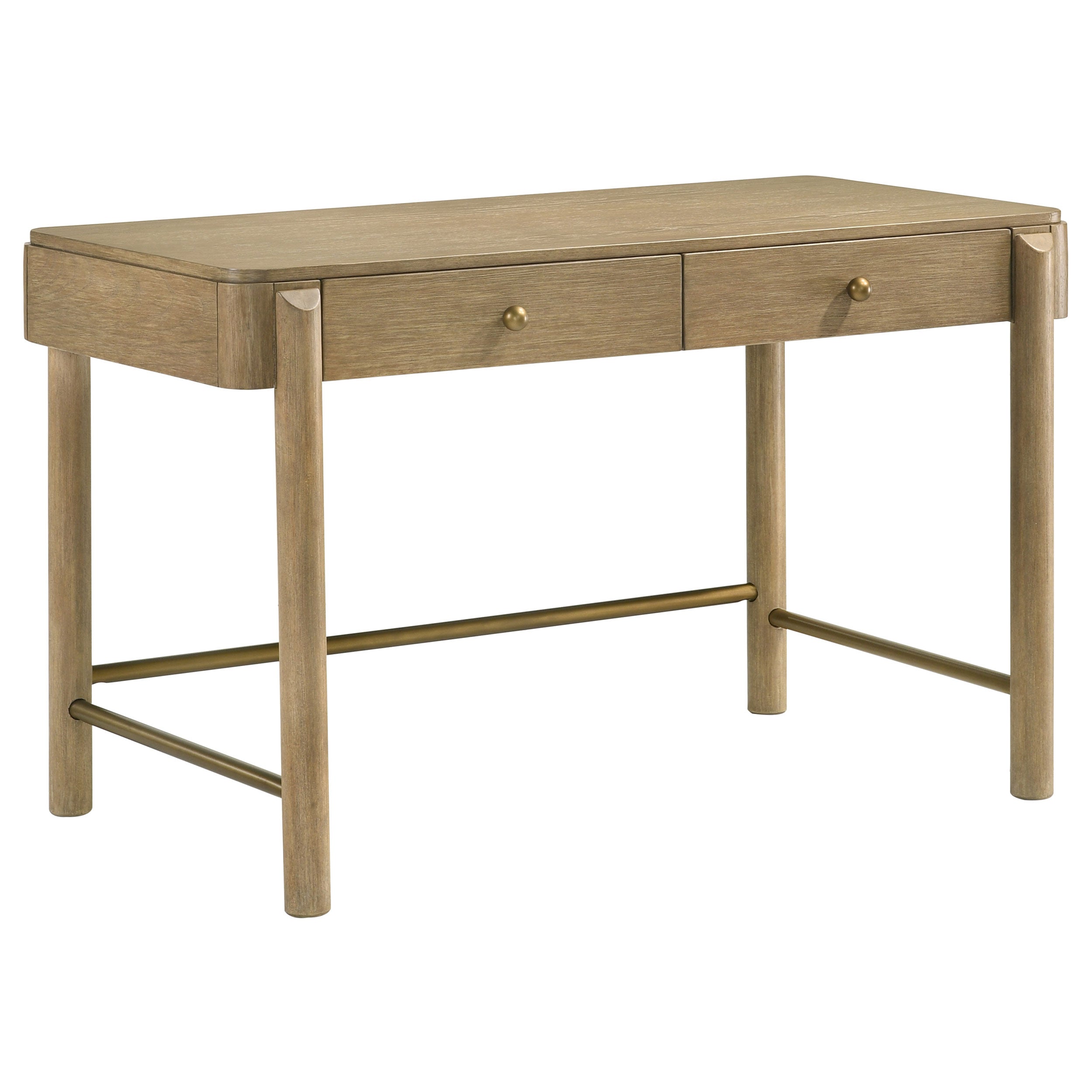 Arini 2-drawer Vanity Desk Makeup Table Sand Wash — view 1