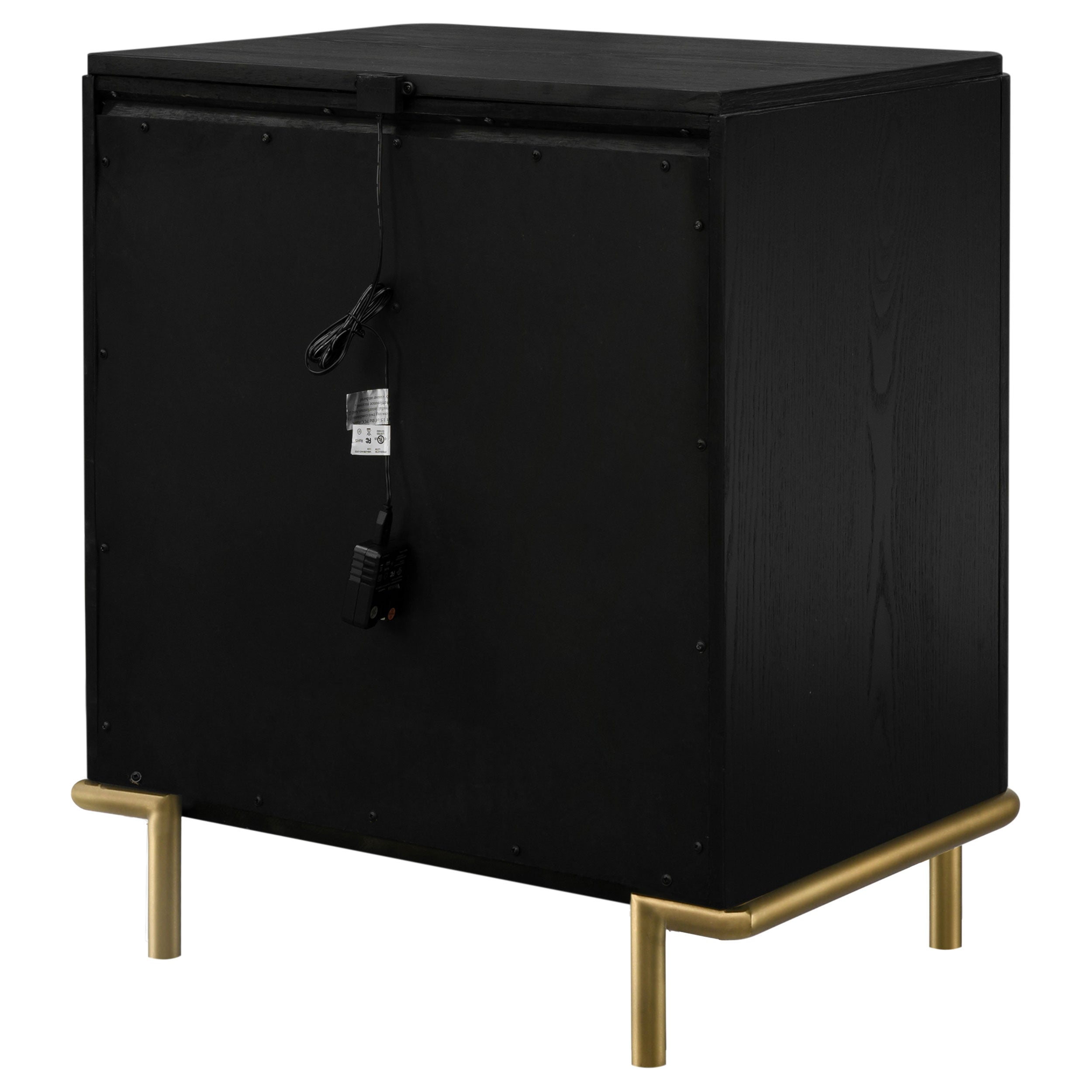 Arini 3-drawer Nightstand Black — view 8