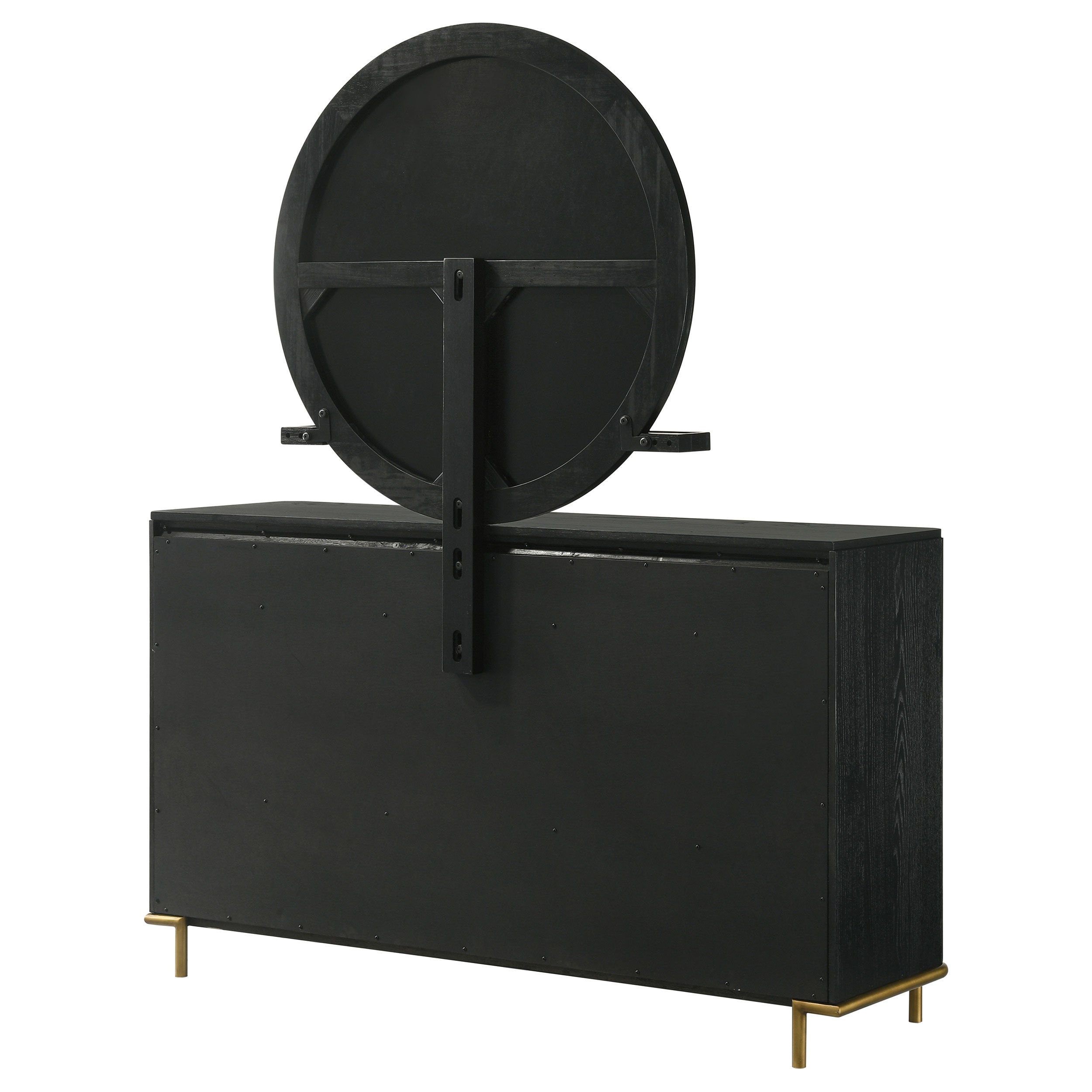 Arini 8-drawer Dresser with Mirror Black — view 8