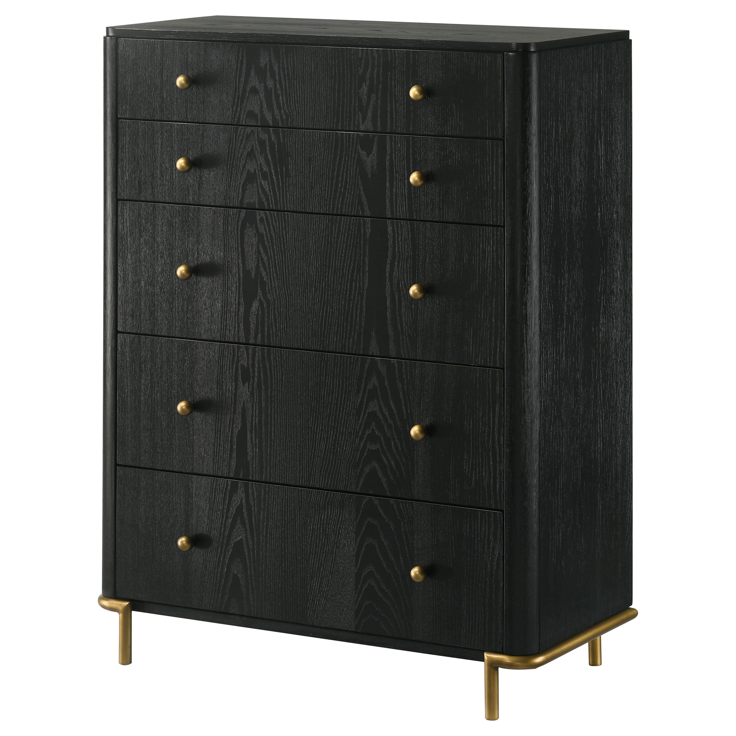 Arini 5-drawer Bedroom Chest Black — view 4