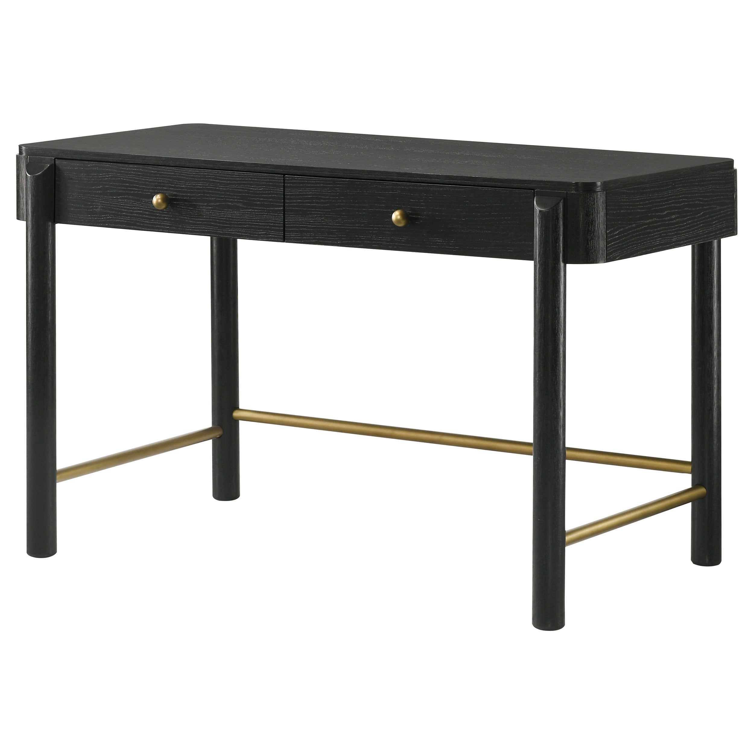 Arini 2-drawer Vanity Desk Makeup Table Black — view 5