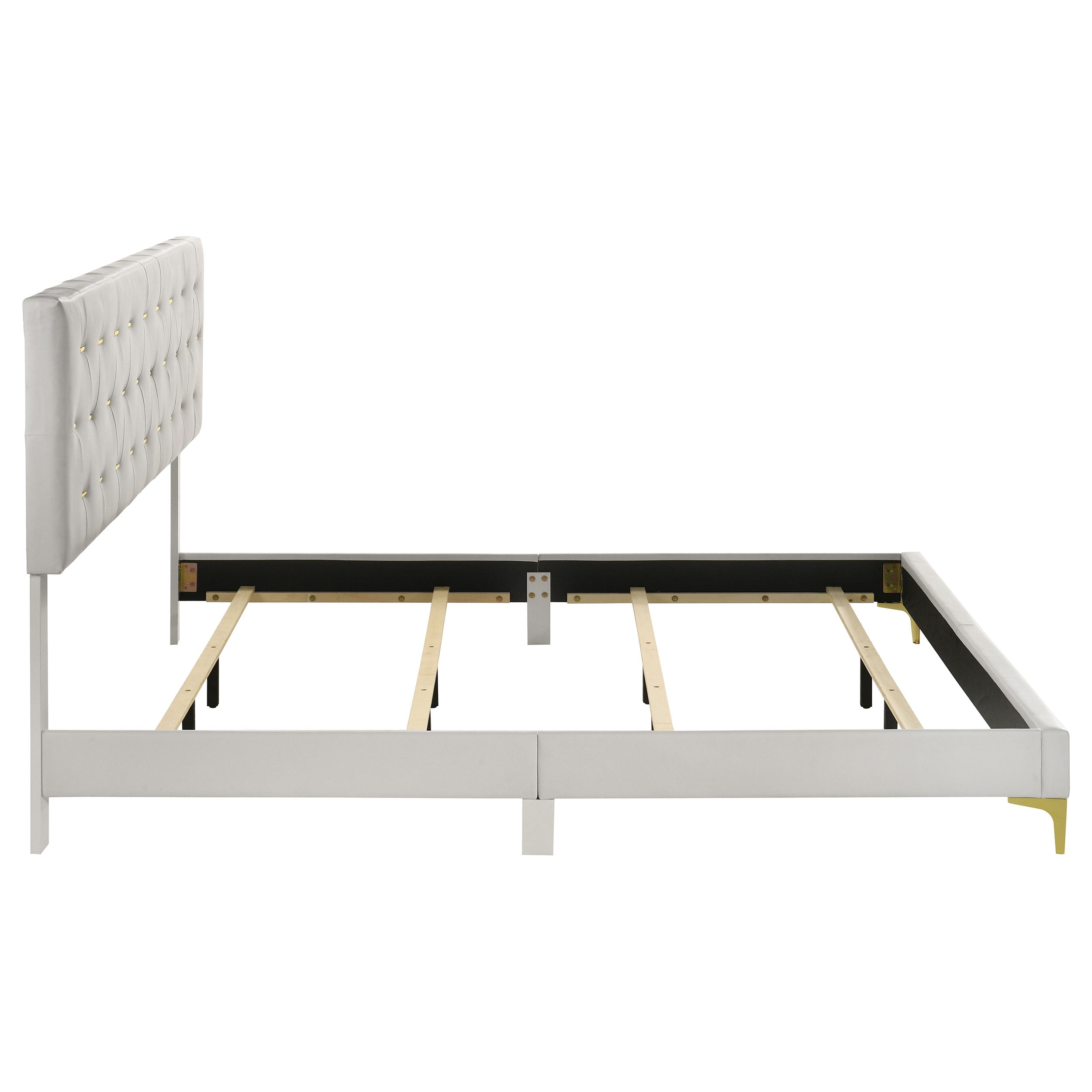 Kendall Upholstered Eastern King Panel Bed White — view 6