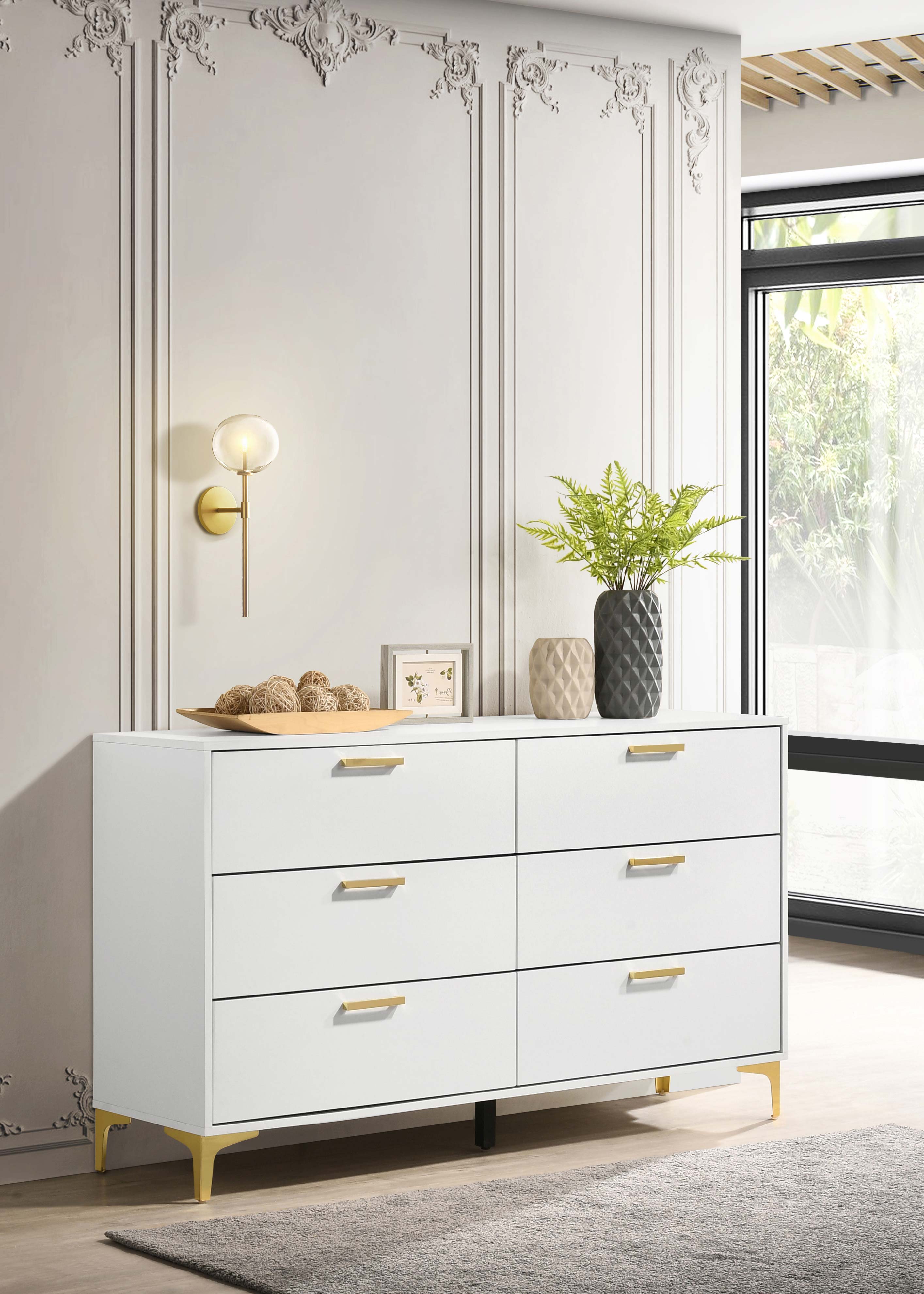 Kendall 6-drawer Dresser White — view 2