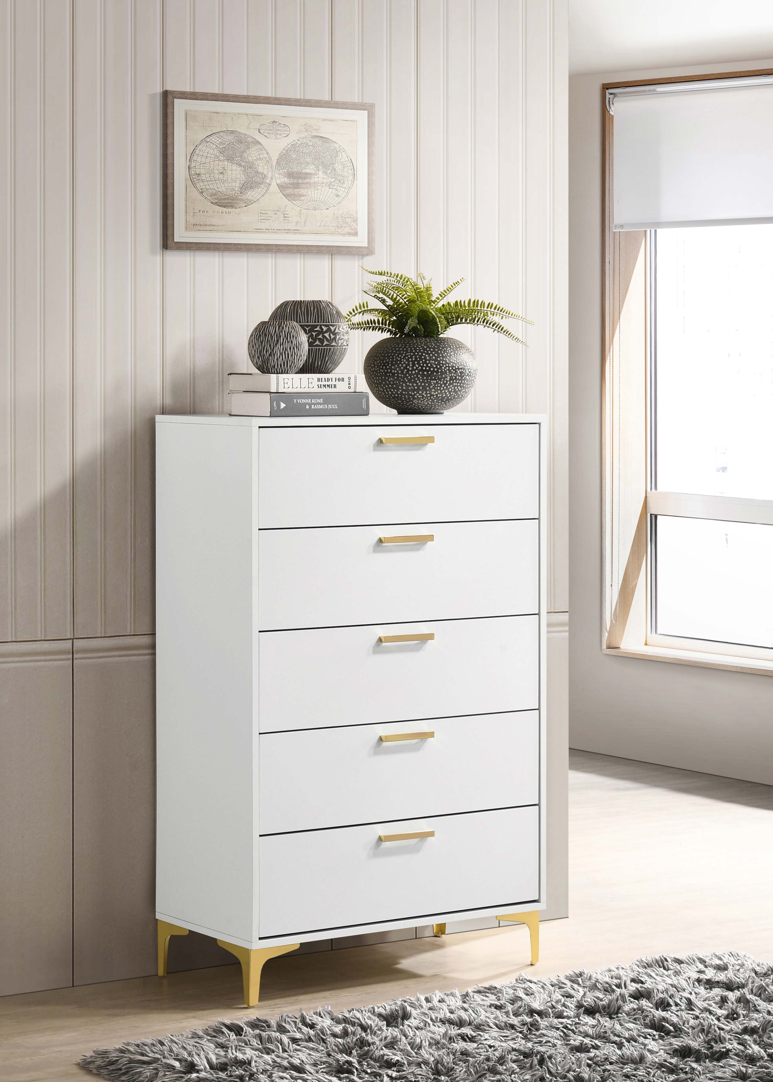 Kendall 5-drawer Bedroom Chest White — view 2