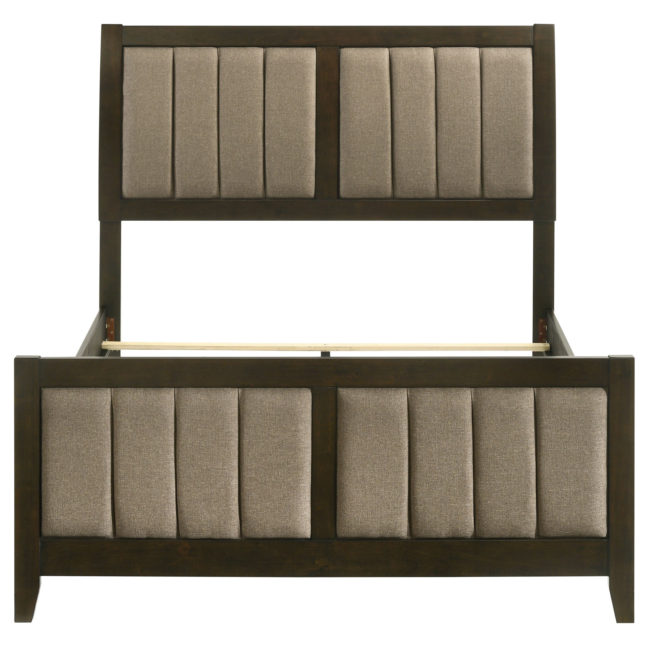 Wilkes 51-inch Upholstered Full Bed Dark Cocoa — view 4
