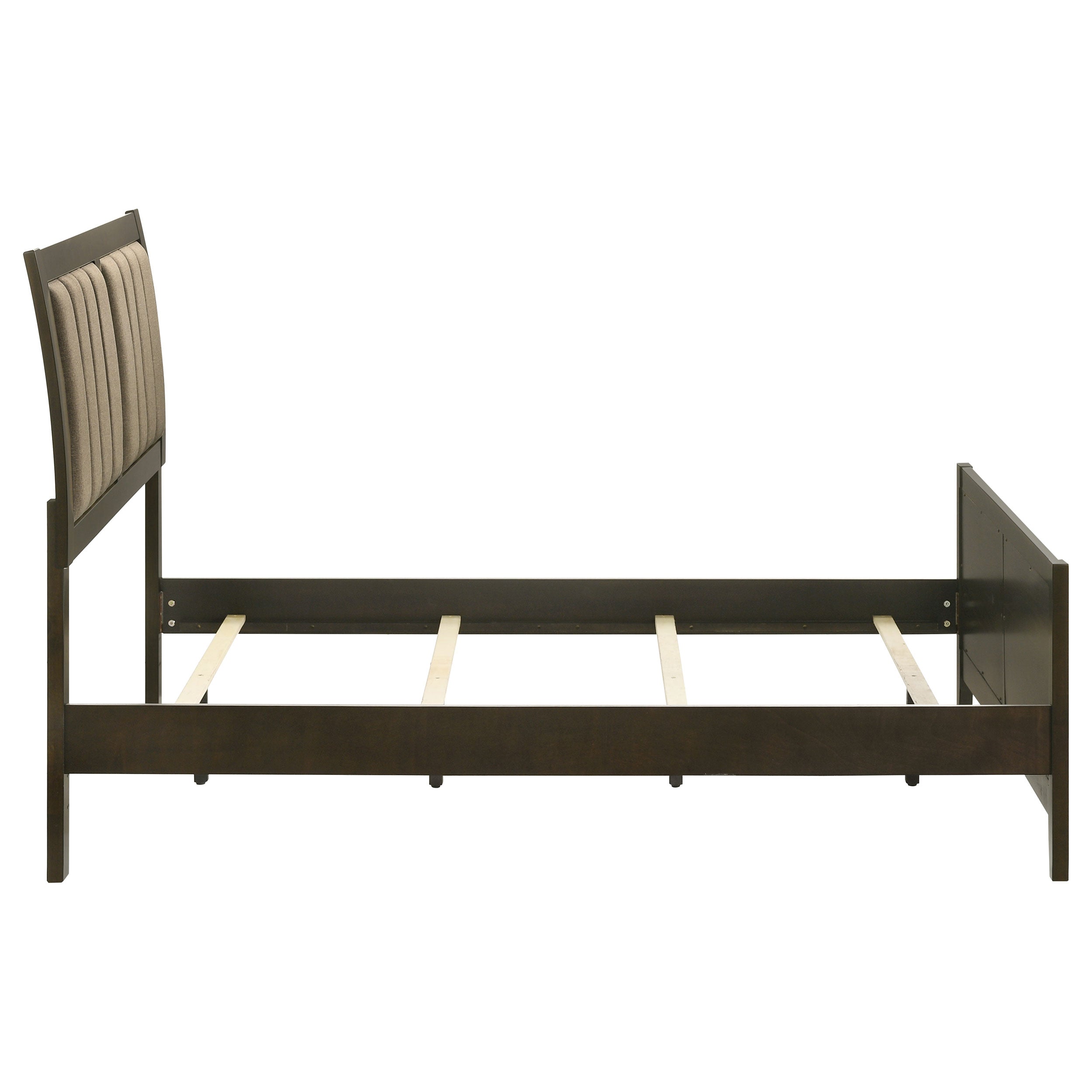 Wilkes 51-inch Upholstered Full Bed Dark Cocoa — view 6