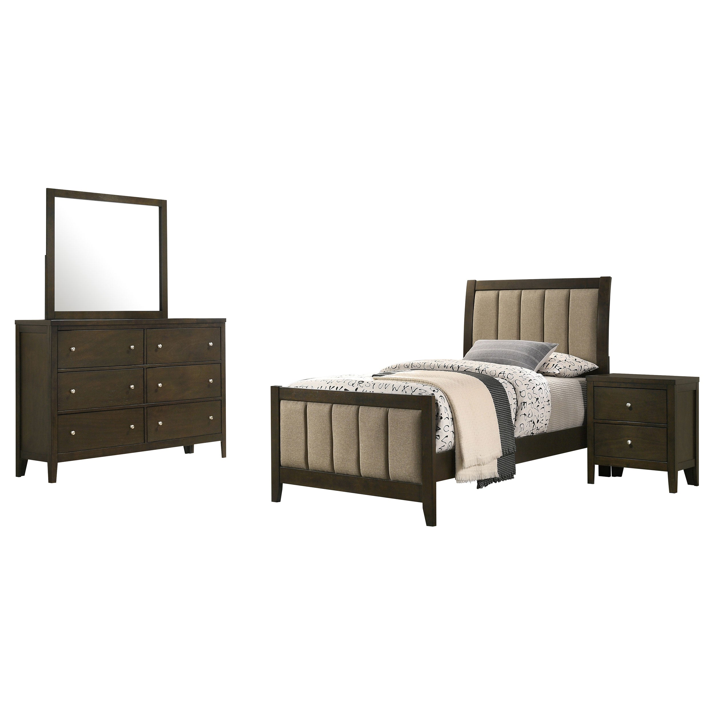 Wilkes 4-piece Twin Bedroom Set Dark Cocoa — view 2