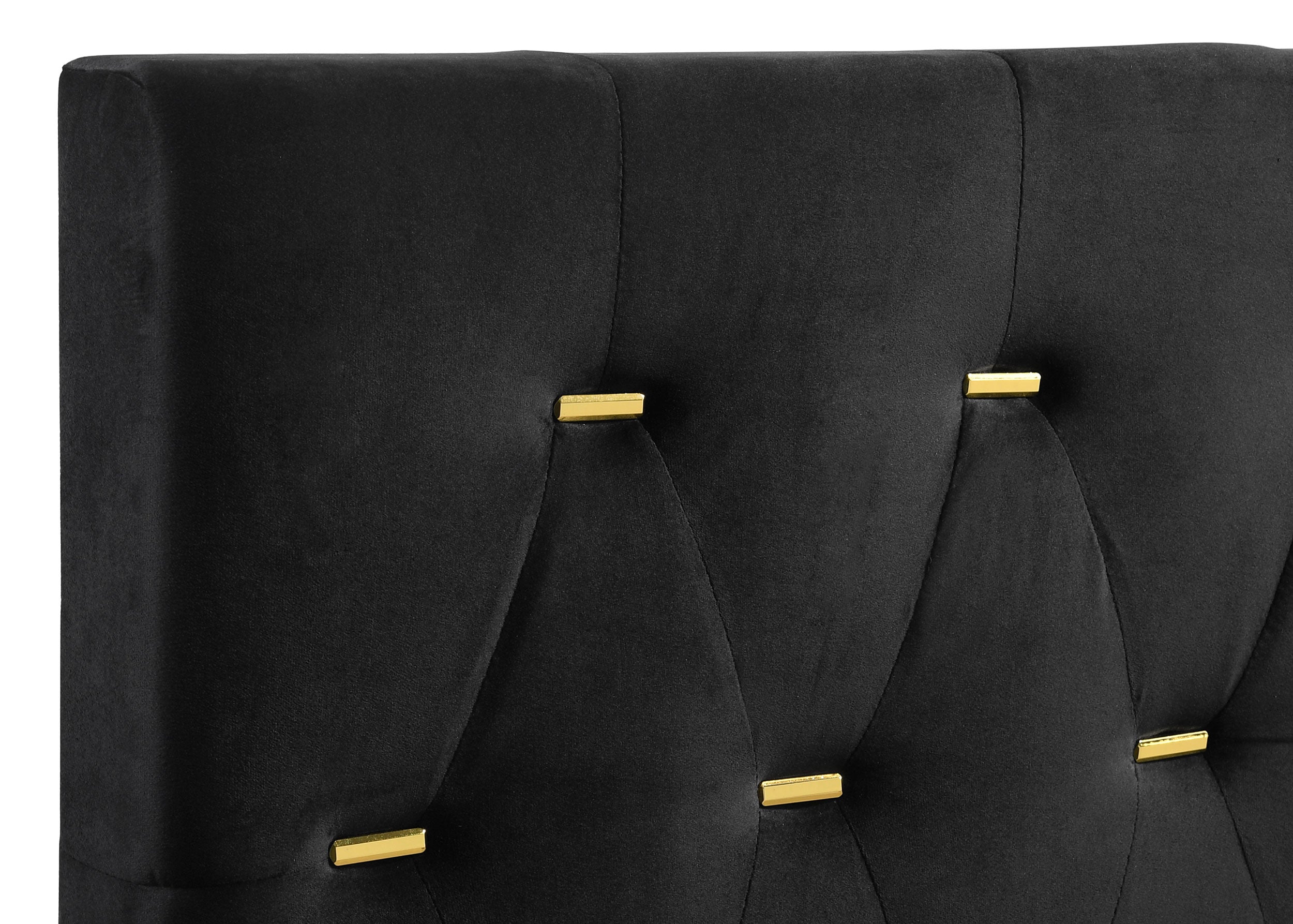 Kendall Upholstered California King Panel Bed Black — view 7