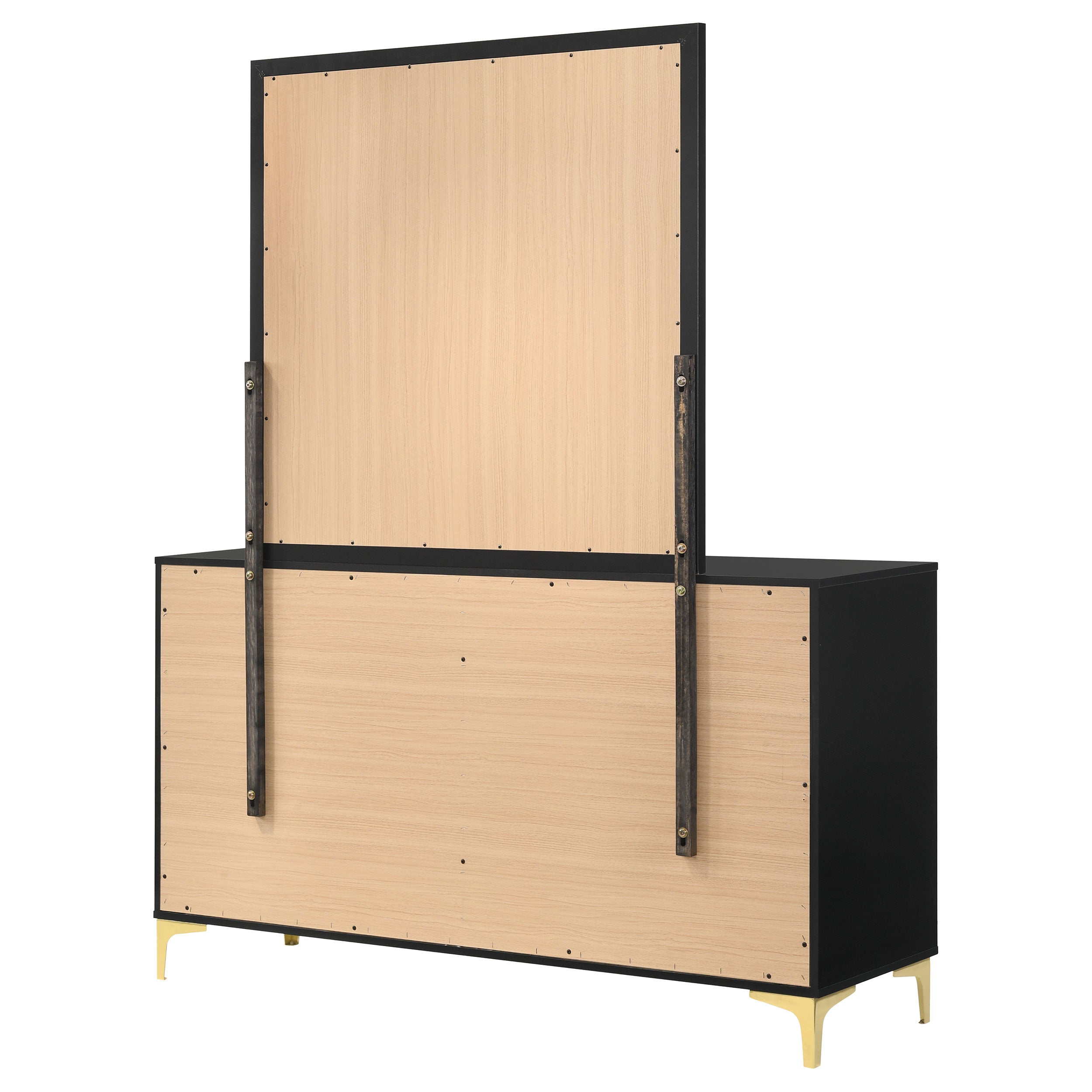 Kendall 6-drawer Dresser with Mirror Black — view 8
