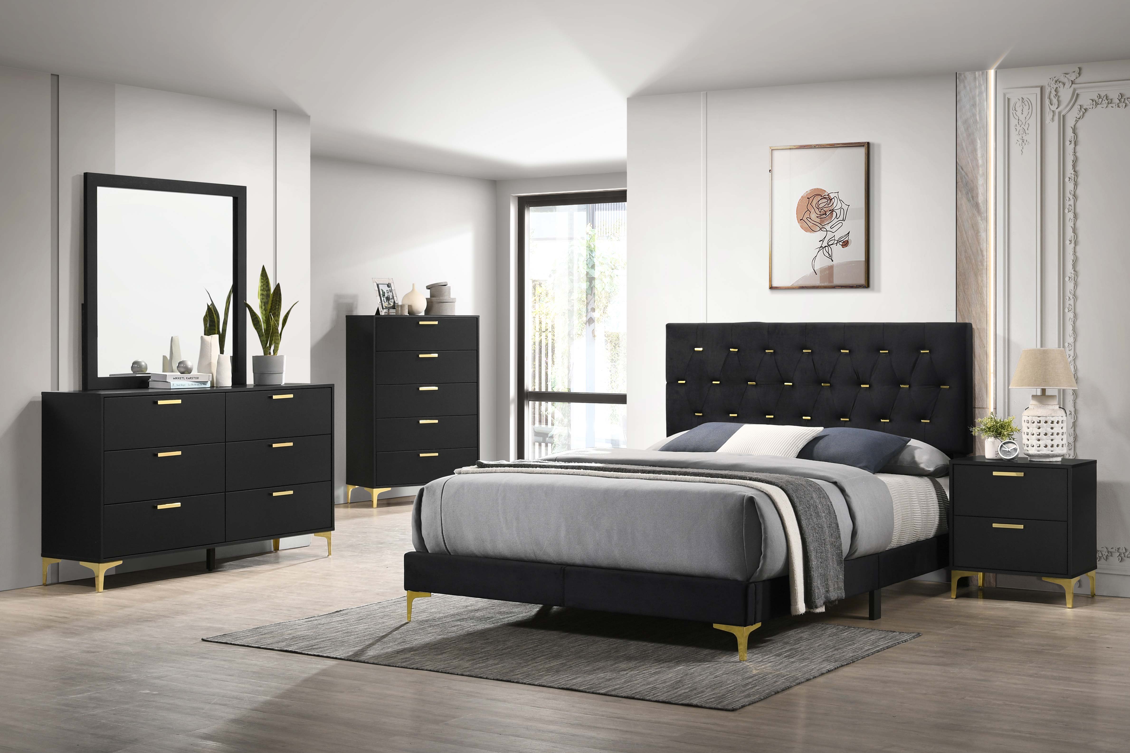Kendall Dresser Mirror Black — view 5