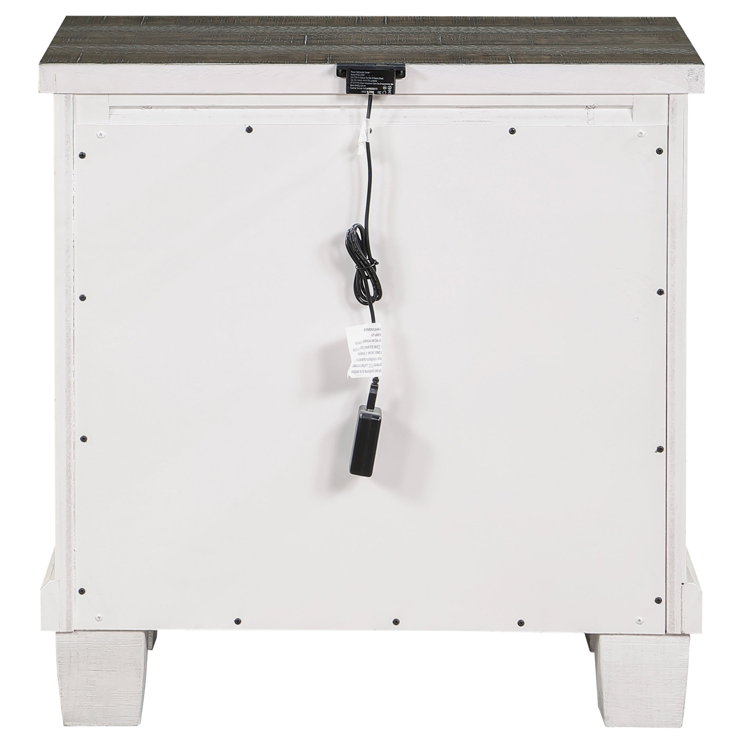Lilith 2-drawer Nightstand Distressed White — view 7