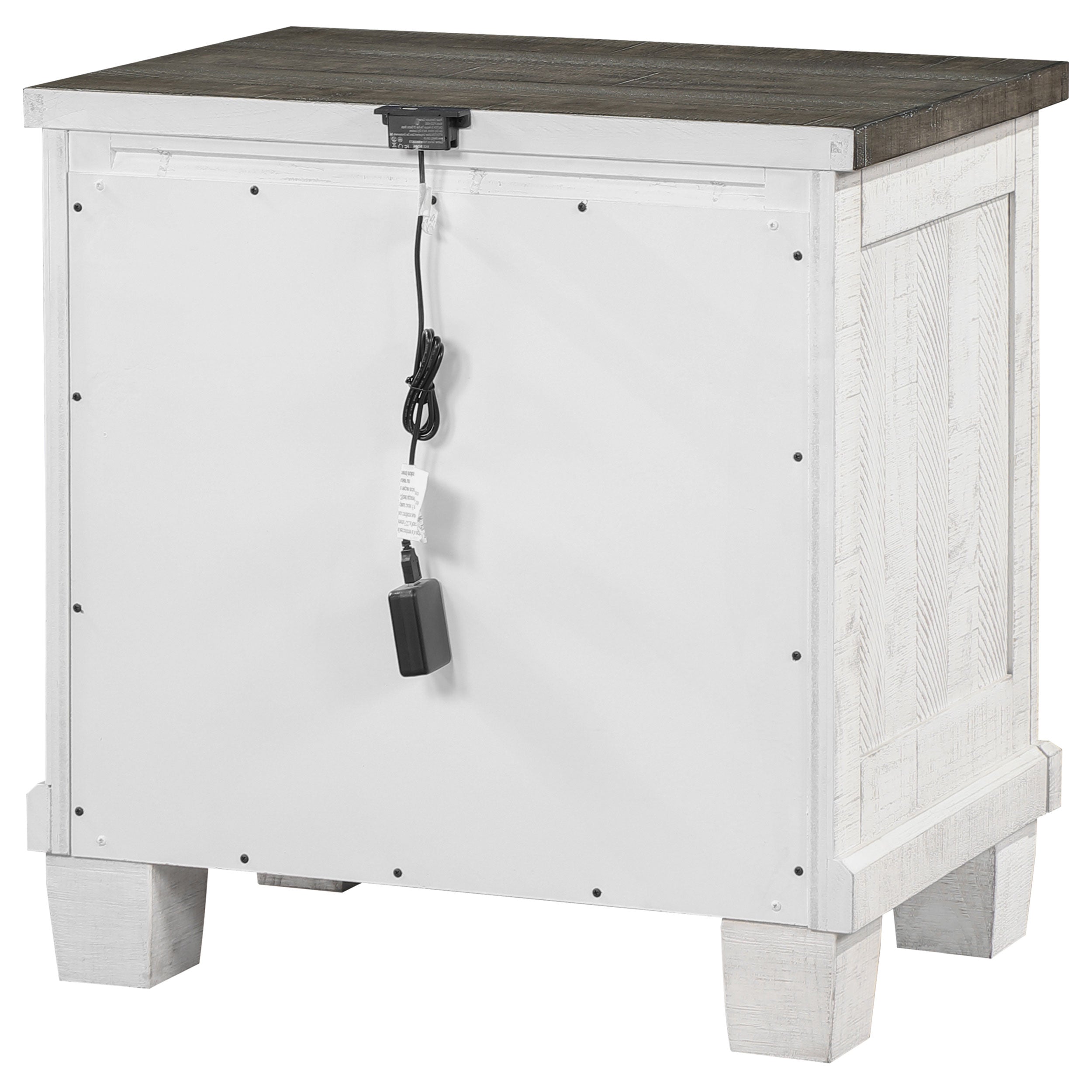 Lilith 2-drawer Nightstand Distressed White — view 8
