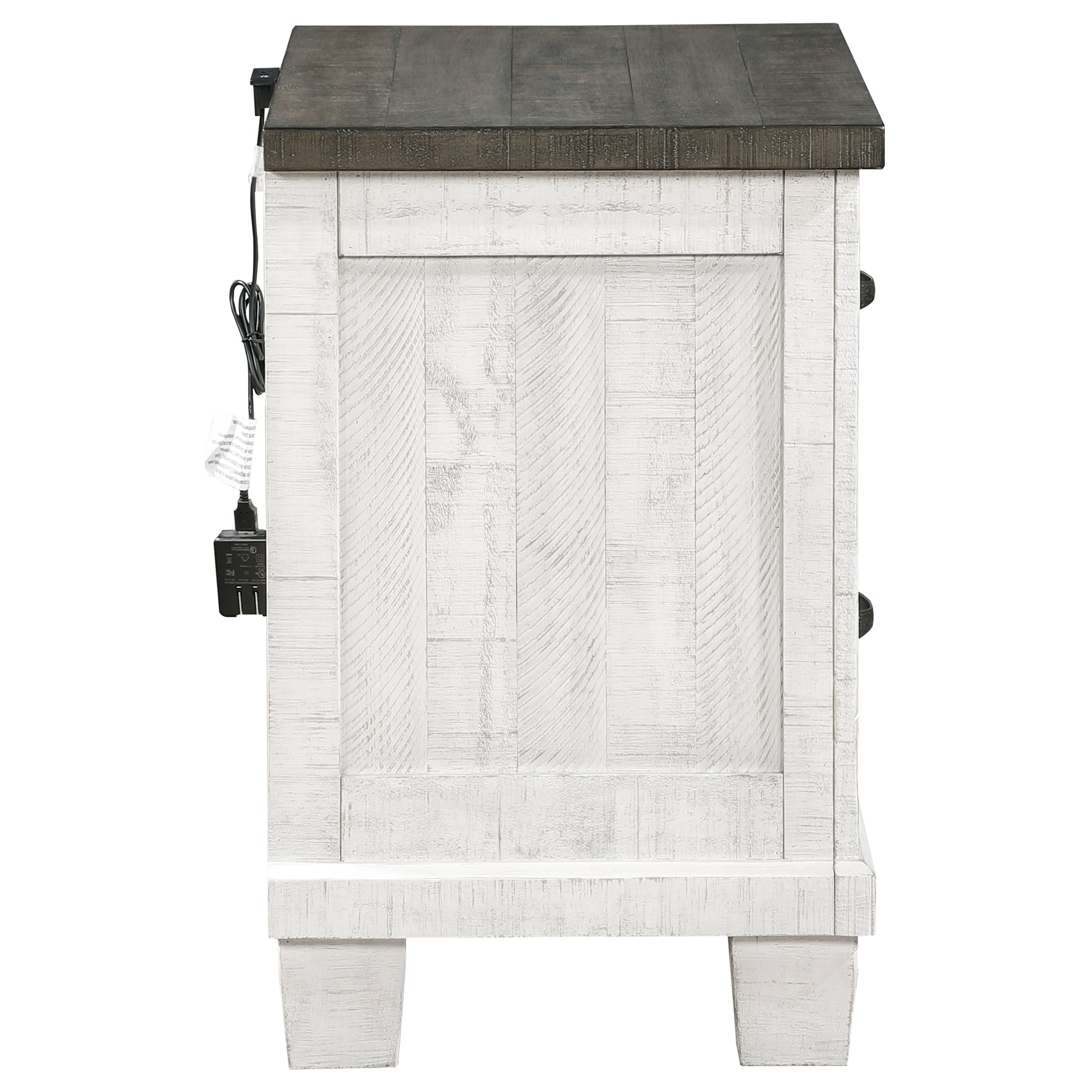 Lilith 2-drawer Nightstand Distressed White — view 9