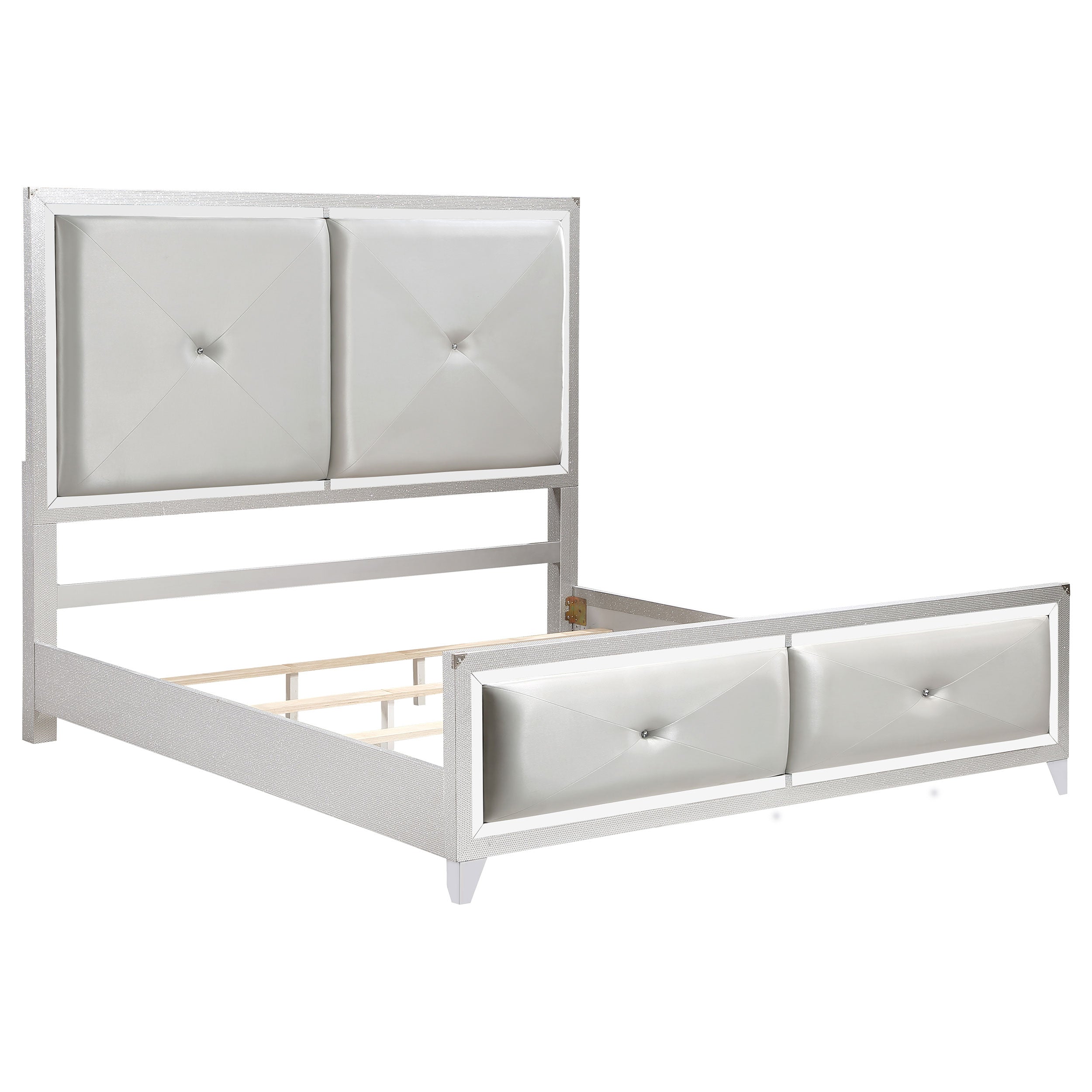 Larue Wood California King Panel Bed Silver — view 1
