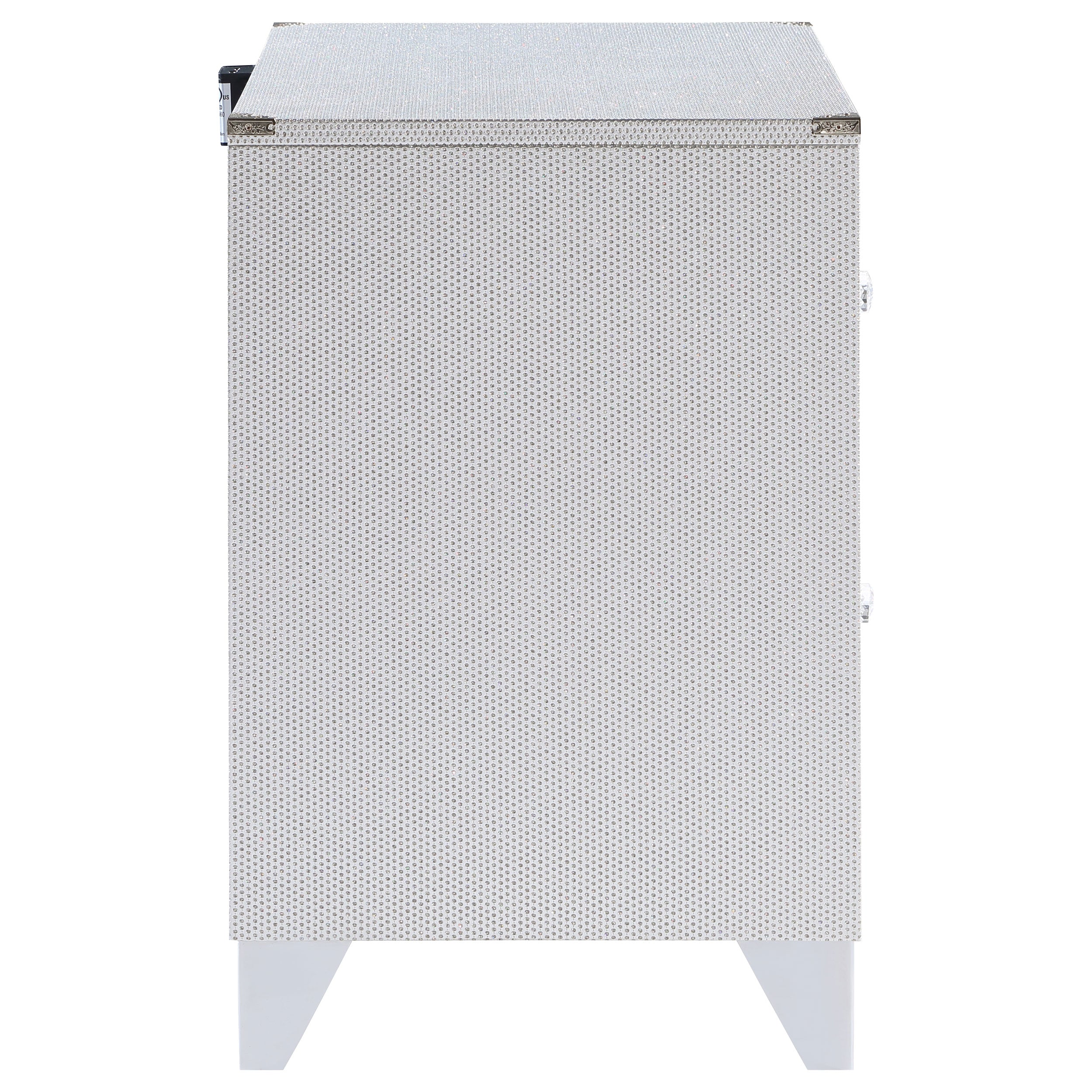 Larue 2-drawer Nightstand Silver — view 9