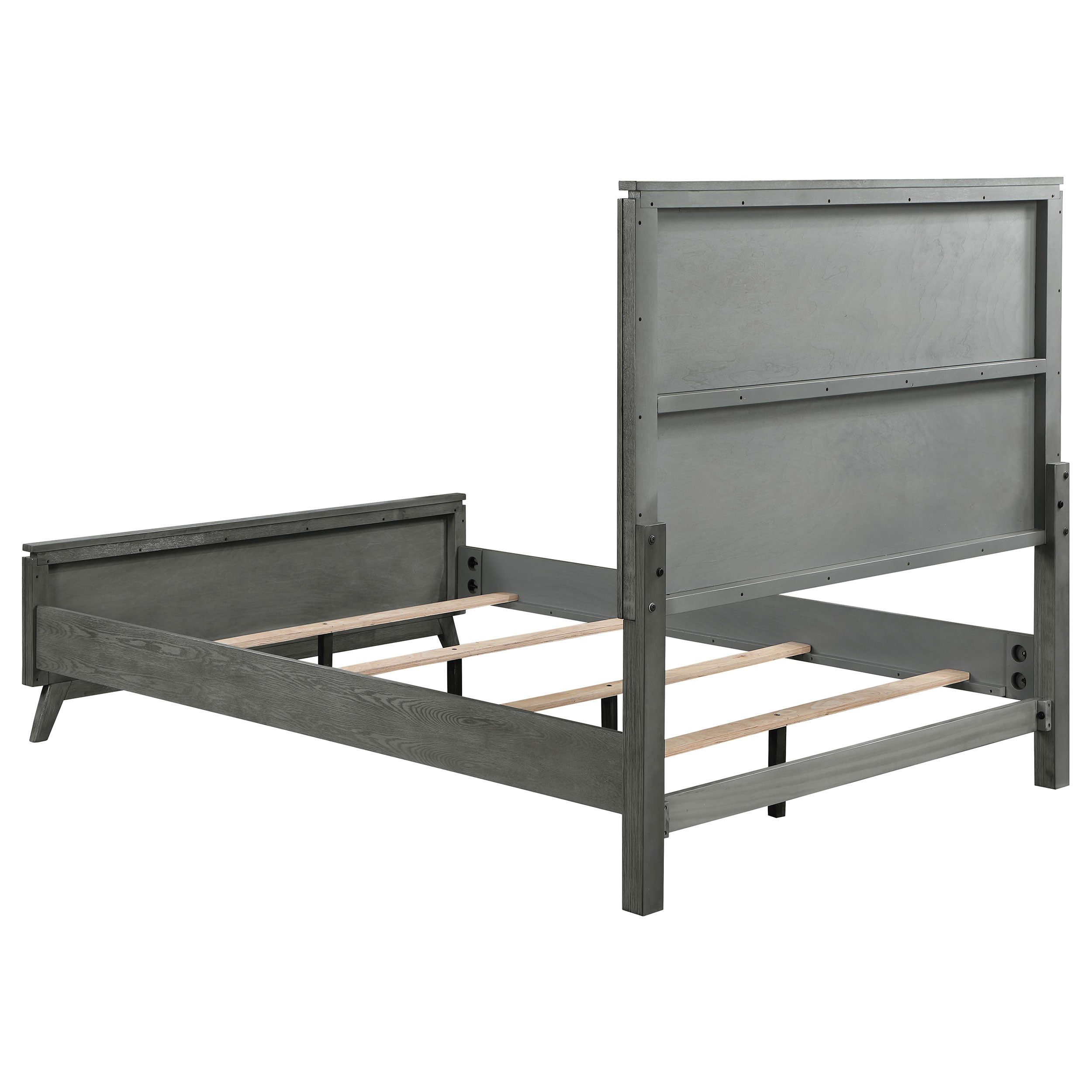 Nathan Wood Eastern King Panel Bed Grey — view 4