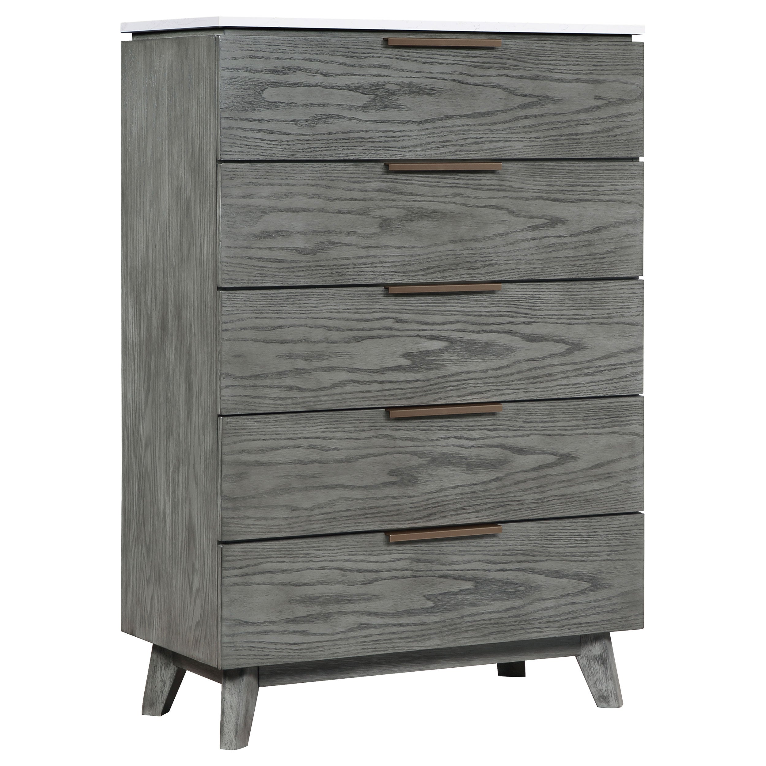 Nathan 5-drawer Bedroom Chest Grey — view 1