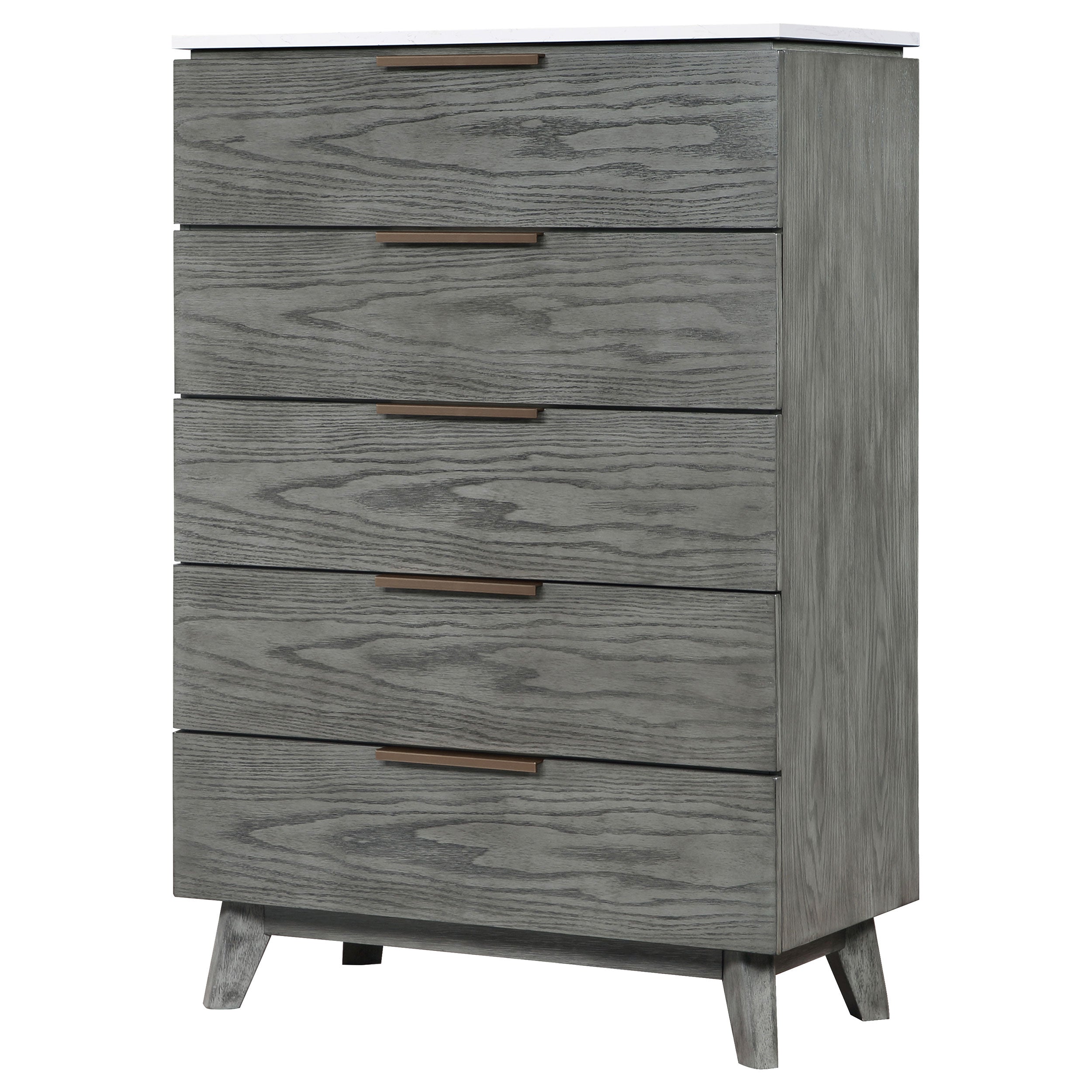 Nathan 5-drawer Bedroom Chest Grey — view 4