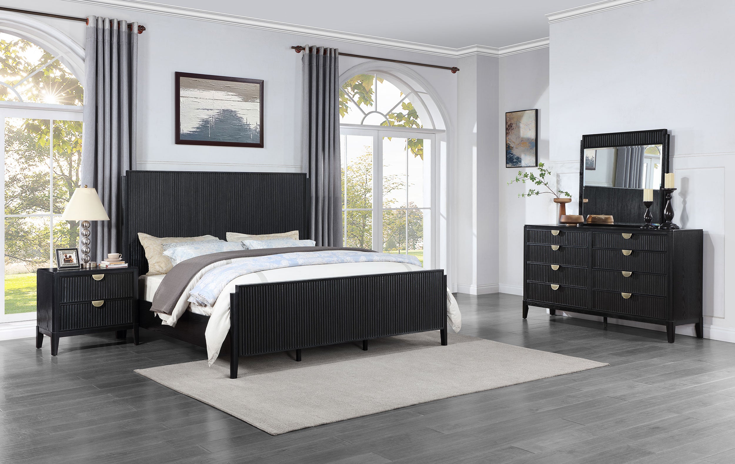 Brookmead 4-piece Eastern King Bedroom Set Black — view 1