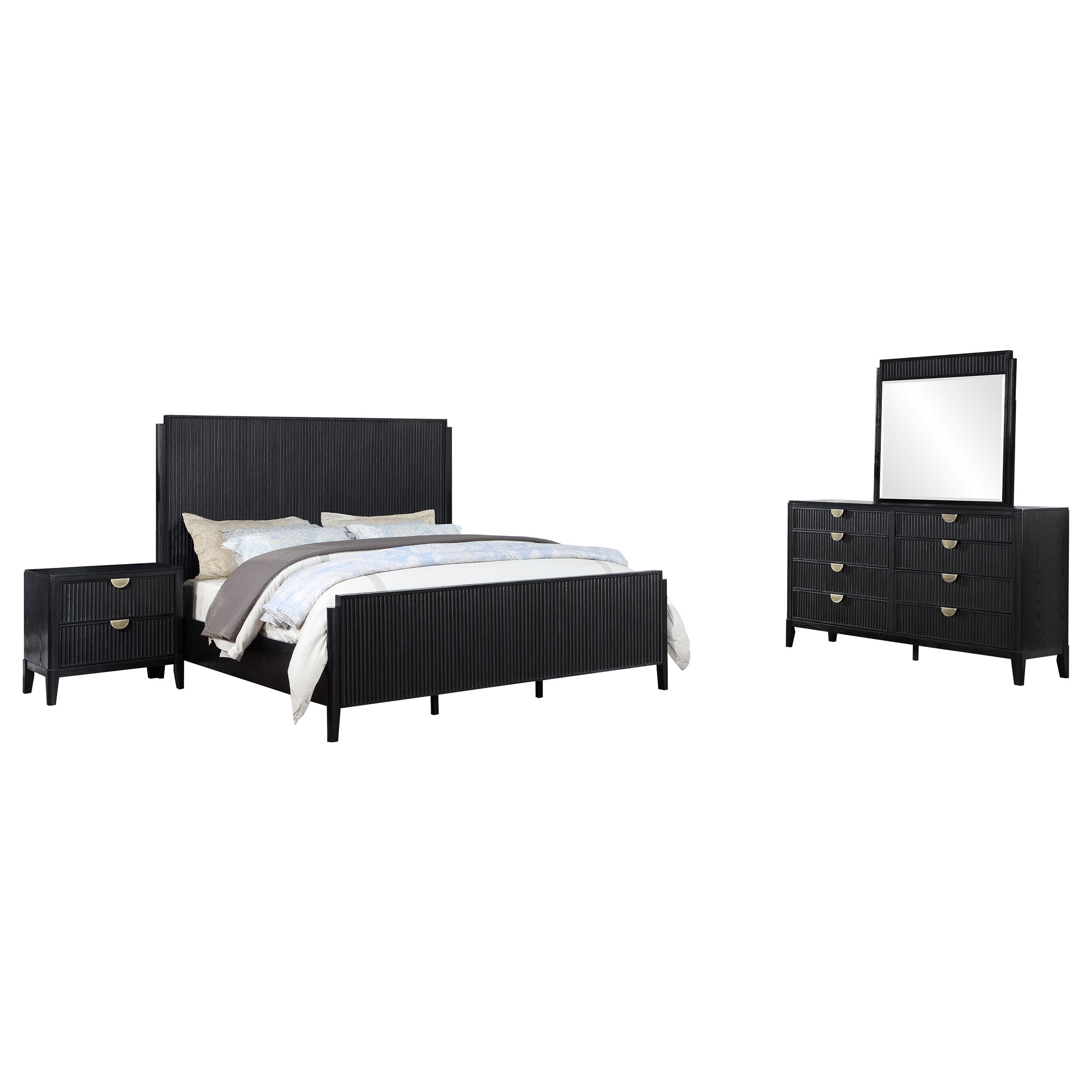Brookmead 4-piece Eastern King Bedroom Set Black — view 2