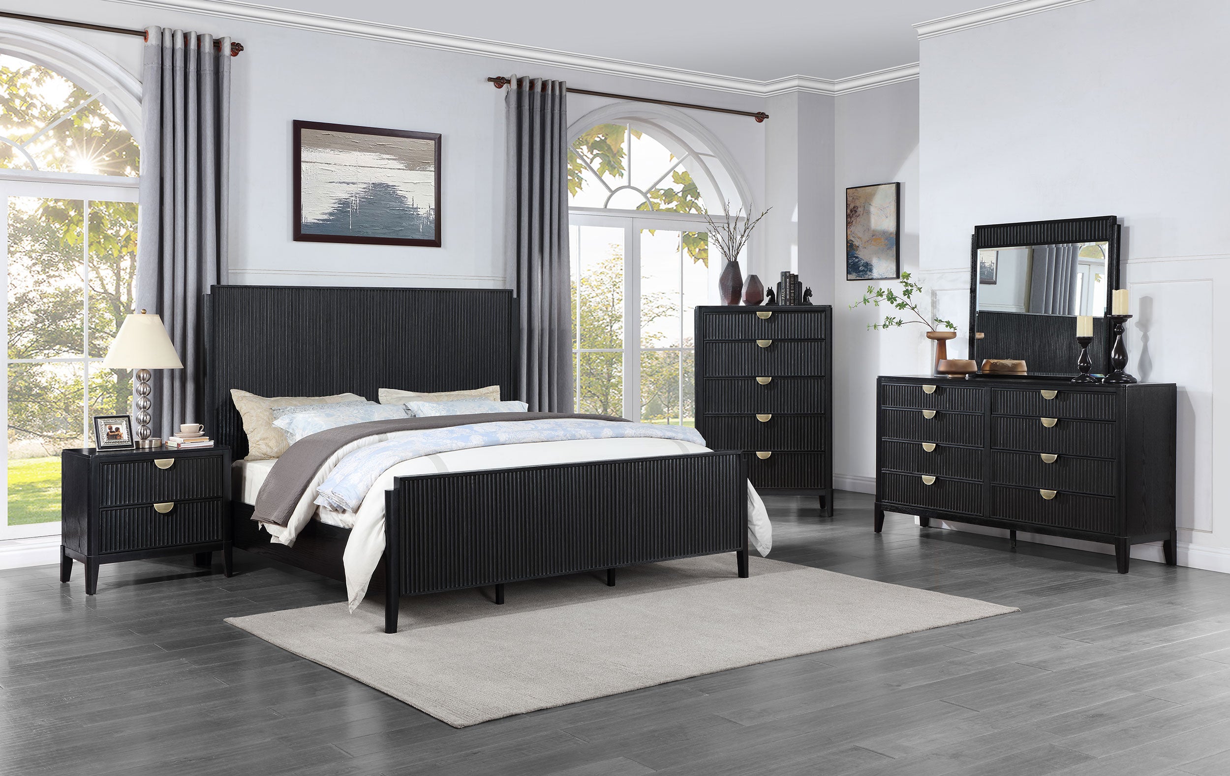 Brookmead 5-piece Queen Bedroom Set Black — view 1