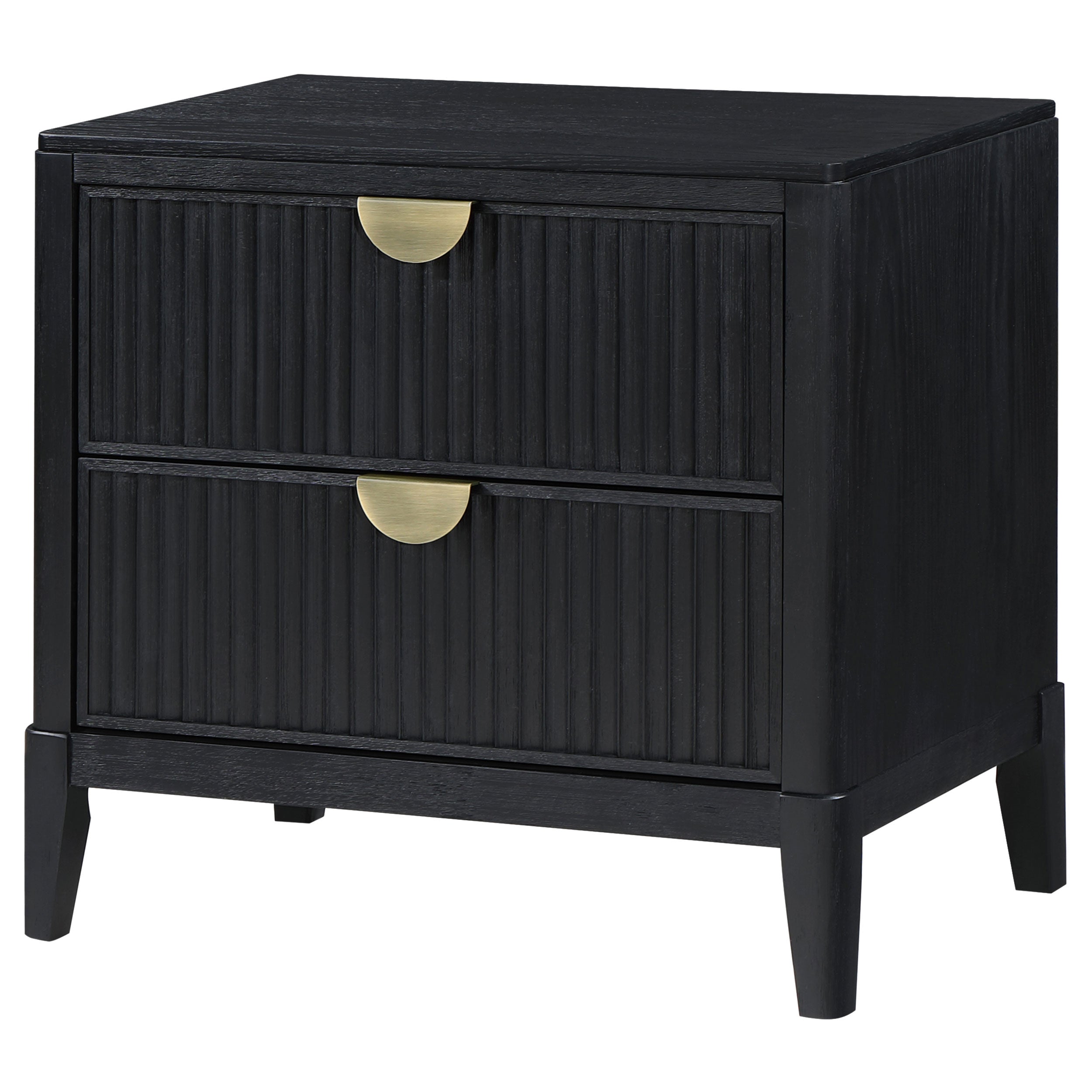 Brookmead 2-drawer Nightstand Black — view 4