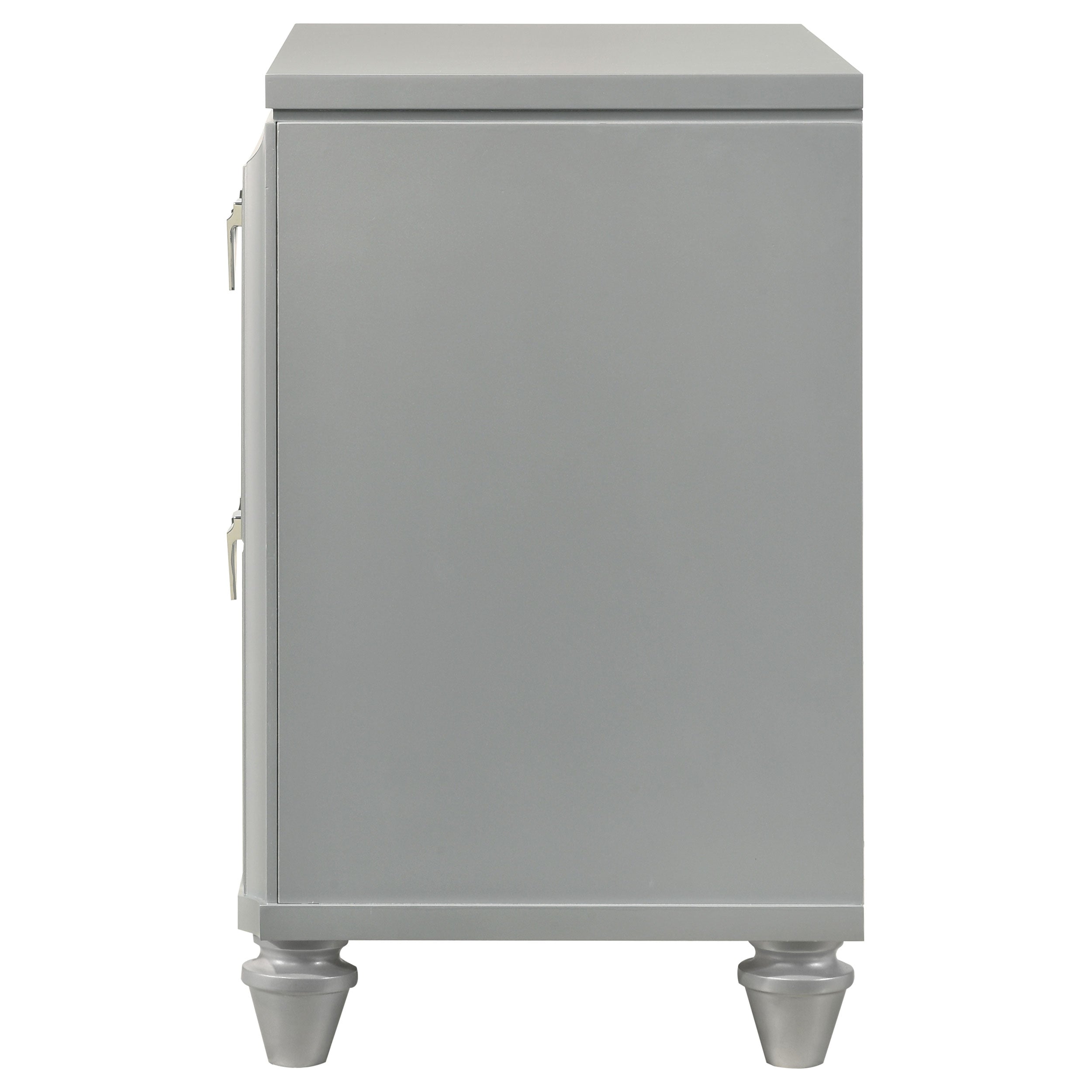 Veronica 2-drawer Nightstand Light Silver — view 5