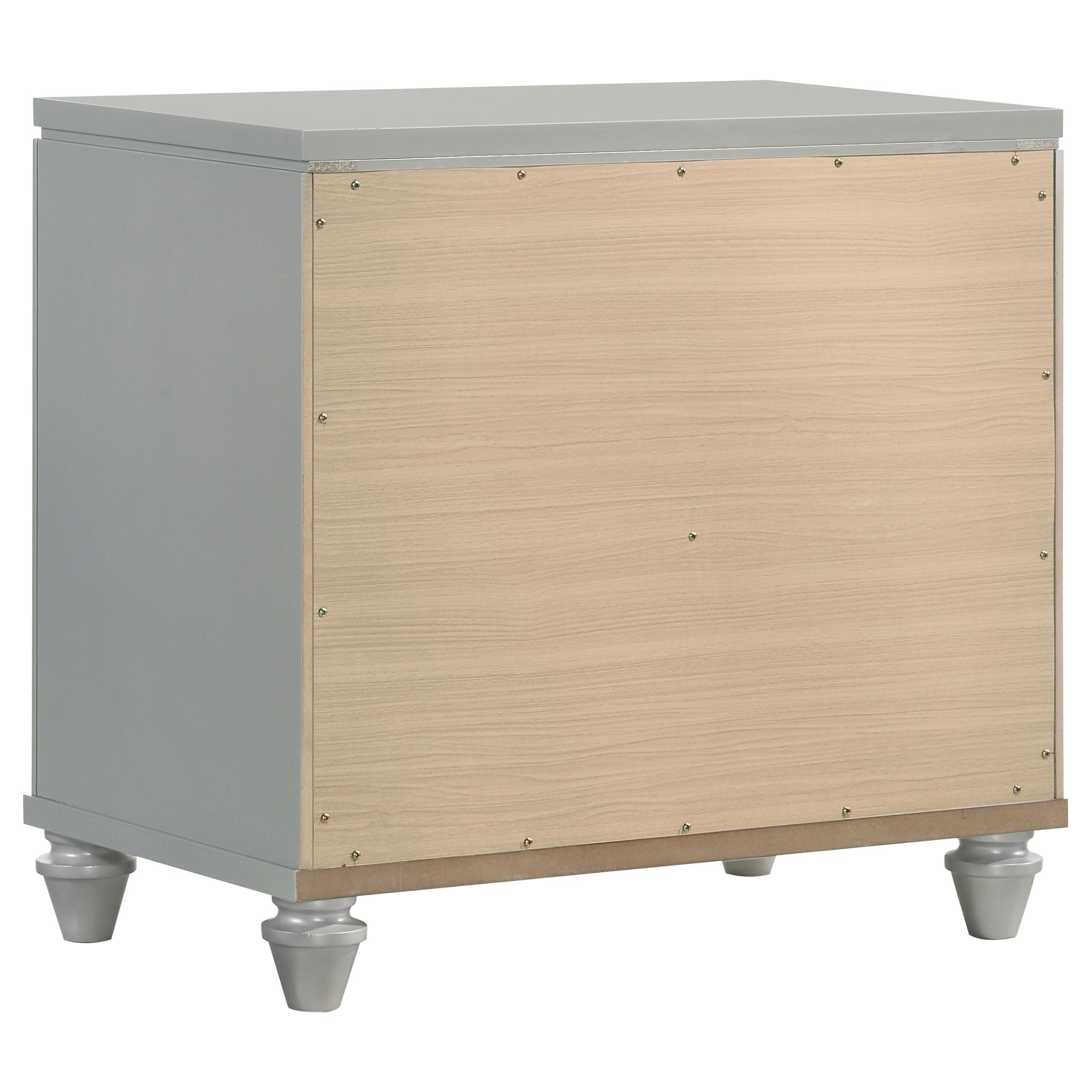 Veronica 2-drawer Nightstand Light Silver — view 6
