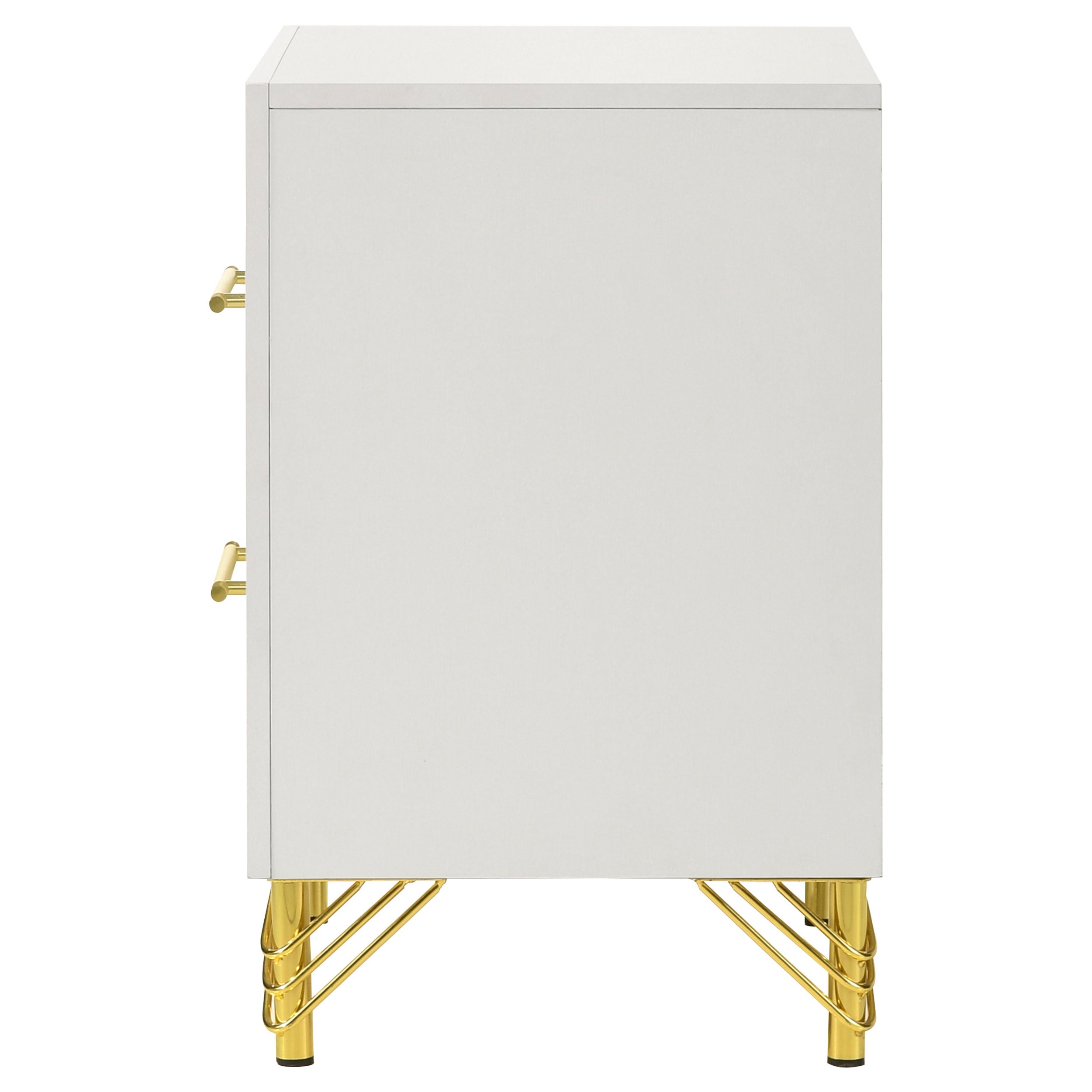 Lucia 2-drawer Nightstand Bedside Table White — view 5
