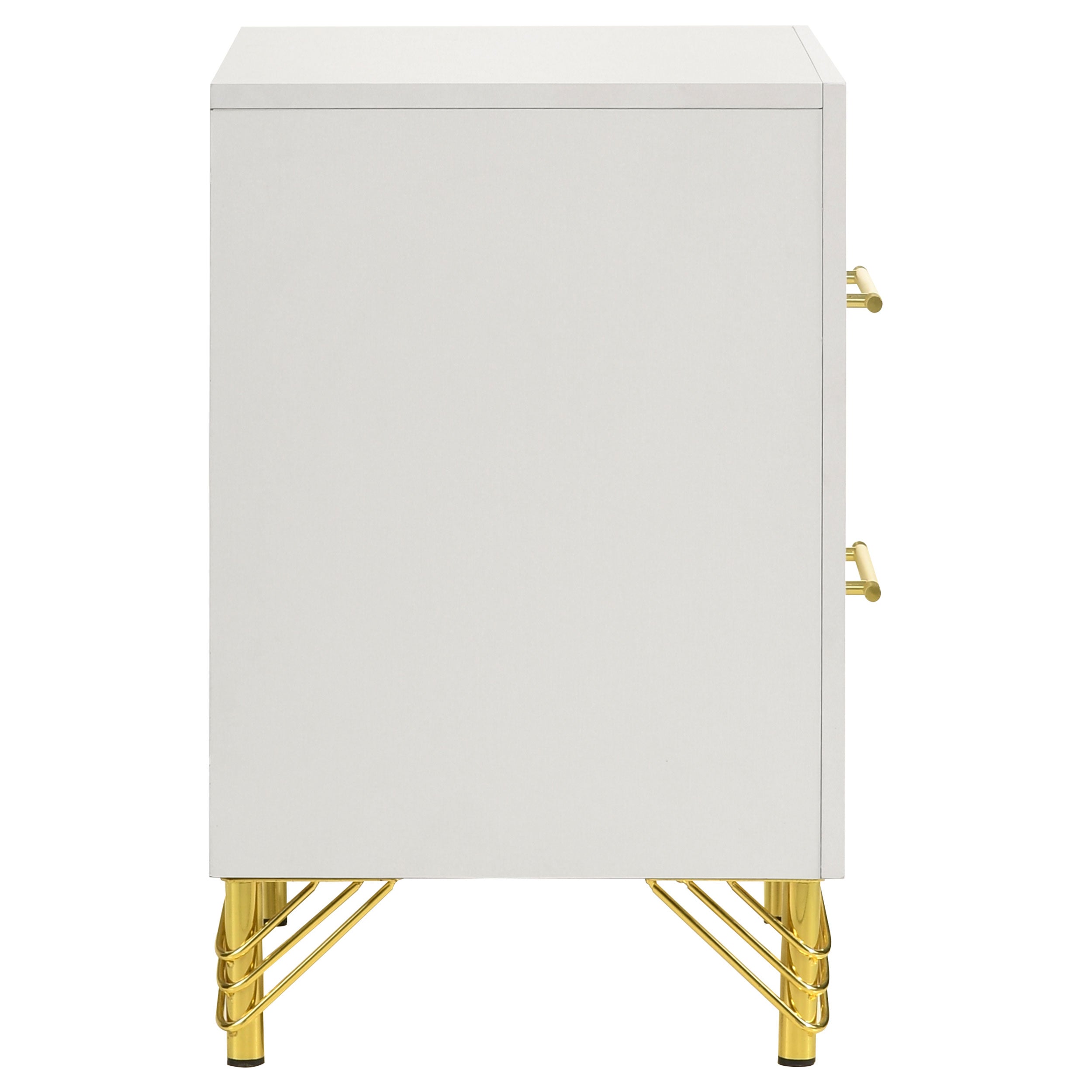 Lucia 2-drawer Nightstand Bedside Table White — view 9