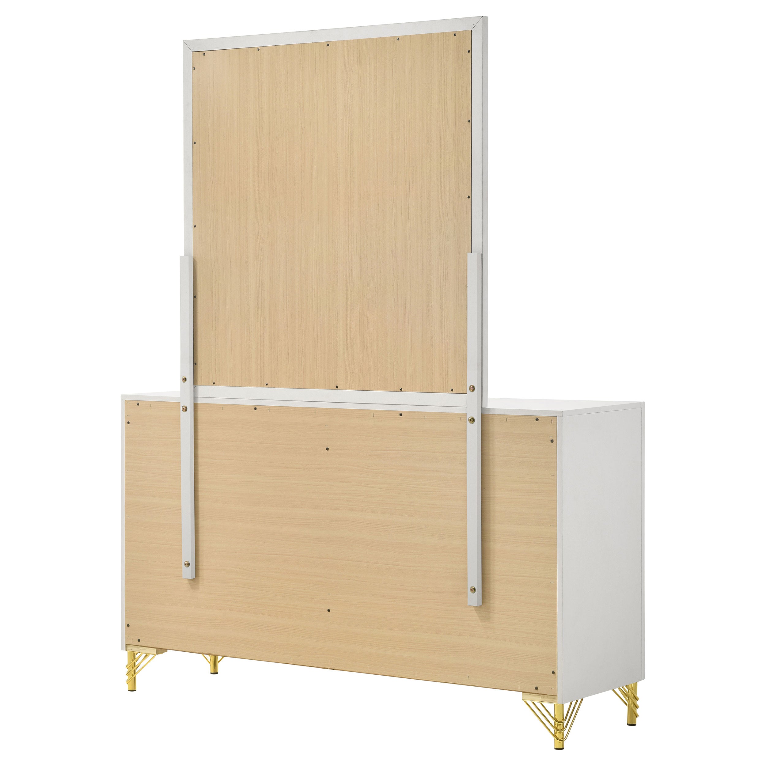 Lucia 6-drawer Dresser with Mirror White — view 8