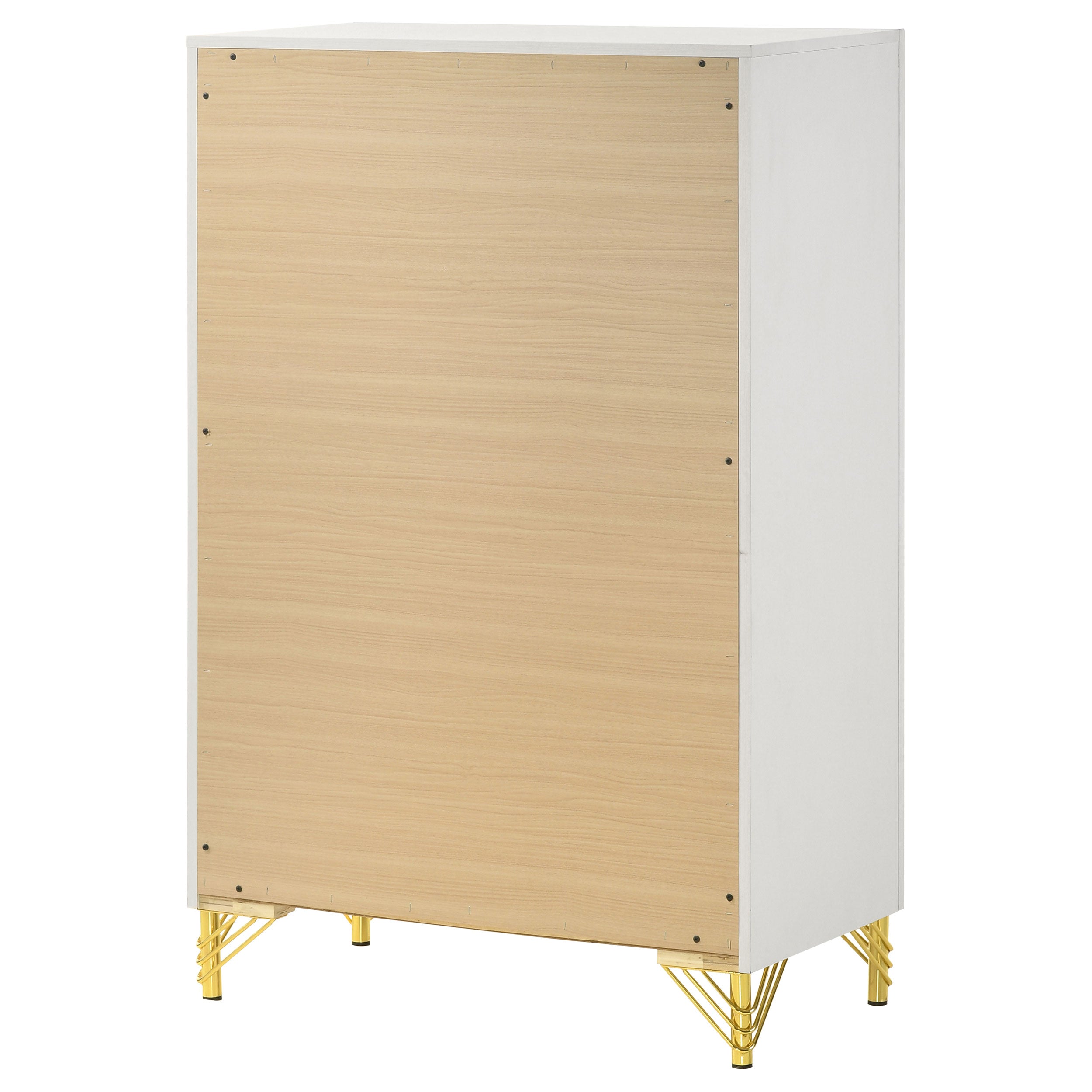 Lucia 5-drawer Bedroom Chest of Drawers White — view 8