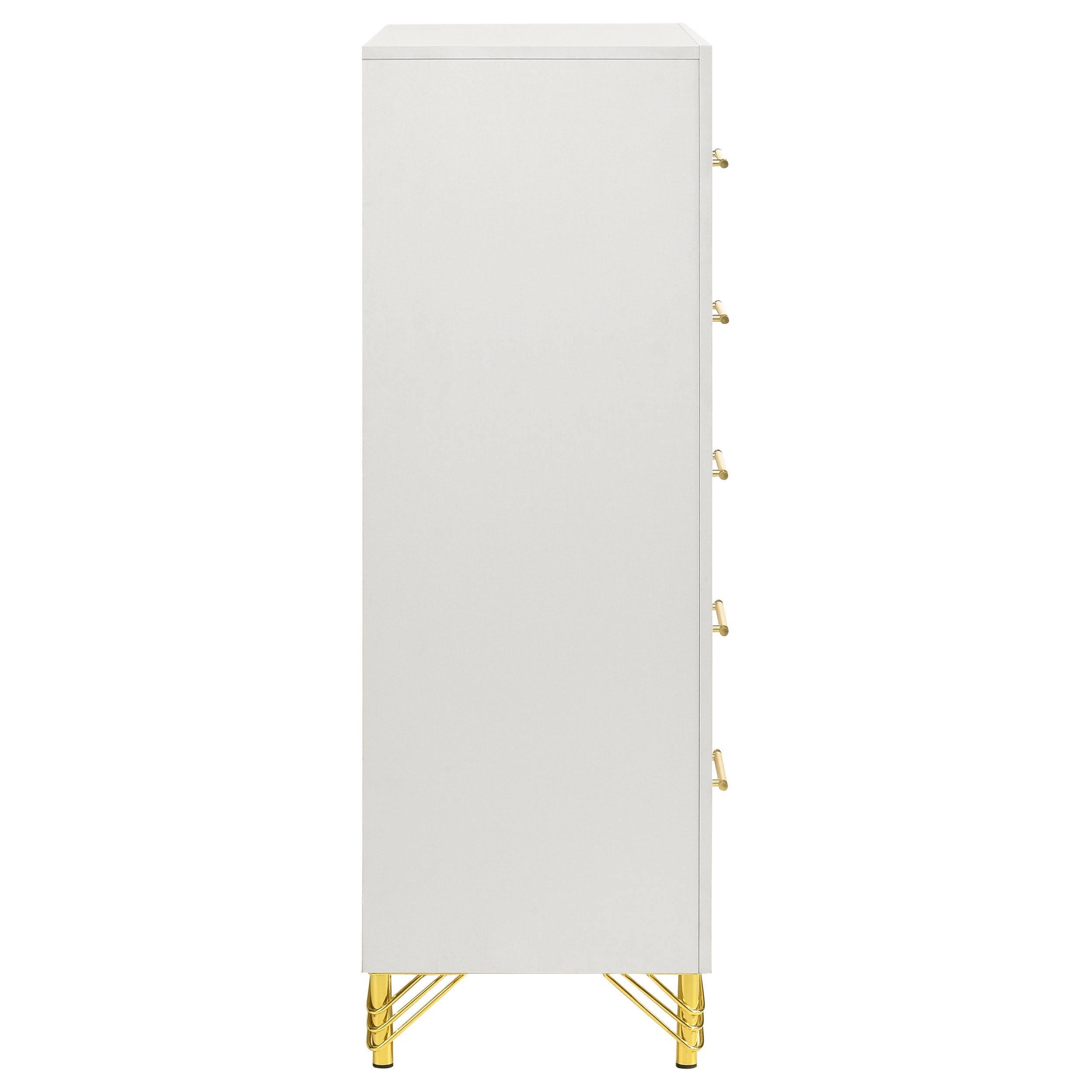 Lucia 5-drawer Bedroom Chest of Drawers White — view 9