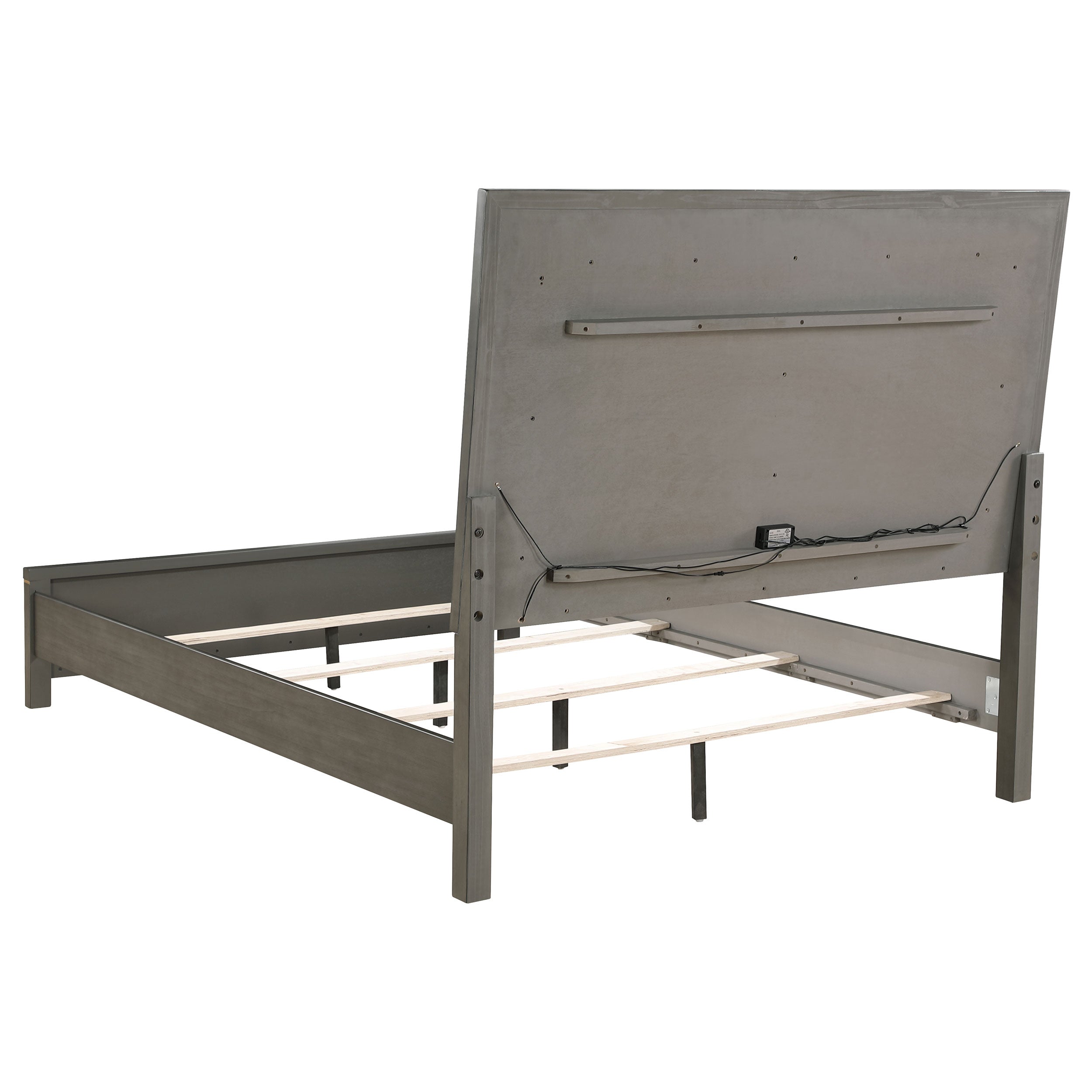 Kieran Wood California King LED Panel Bed Grey — view 4