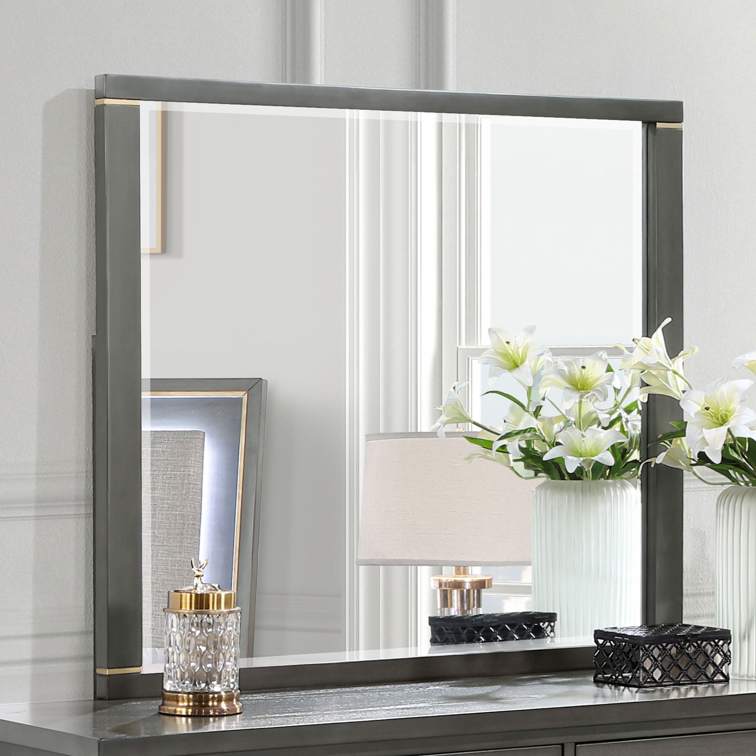 Kieran Dresser Mirror Grey — view 2