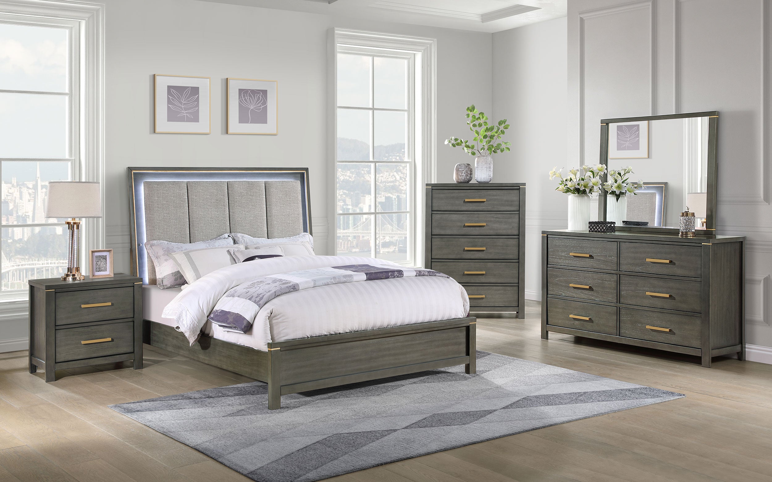 Kieran Dresser Mirror Grey — view 6