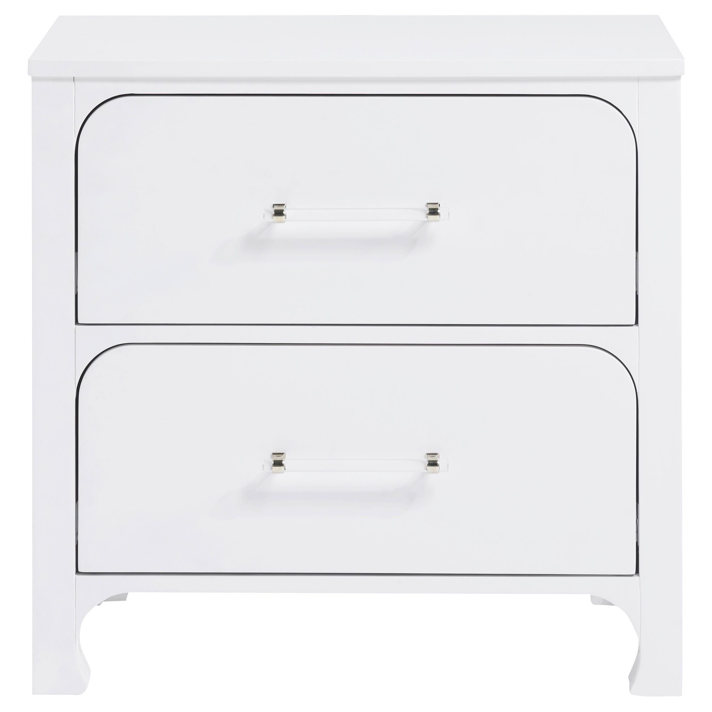 Anastasia 2-drawer Nightstand Pearl White — view 3