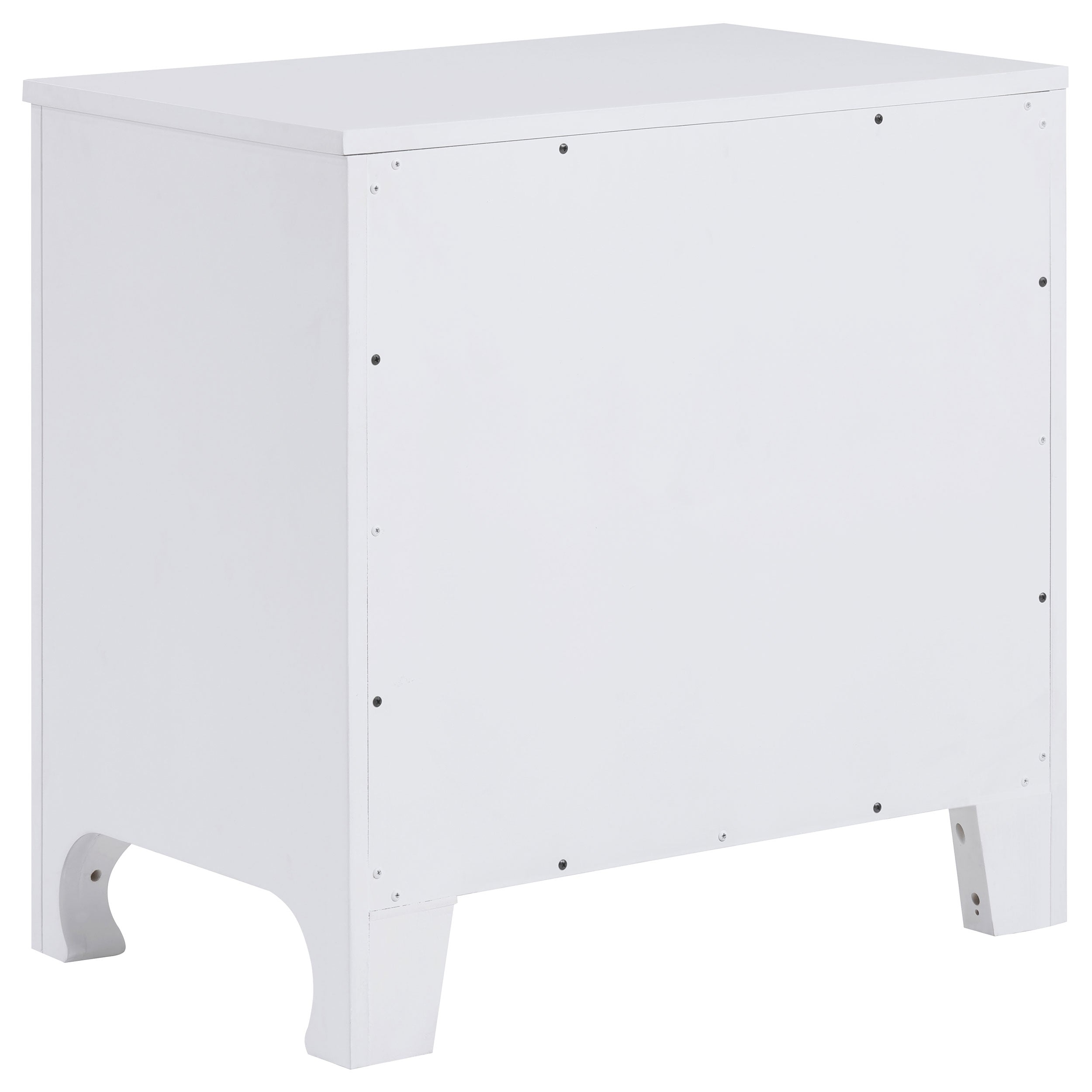 Anastasia 2-drawer Nightstand Pearl White — view 6