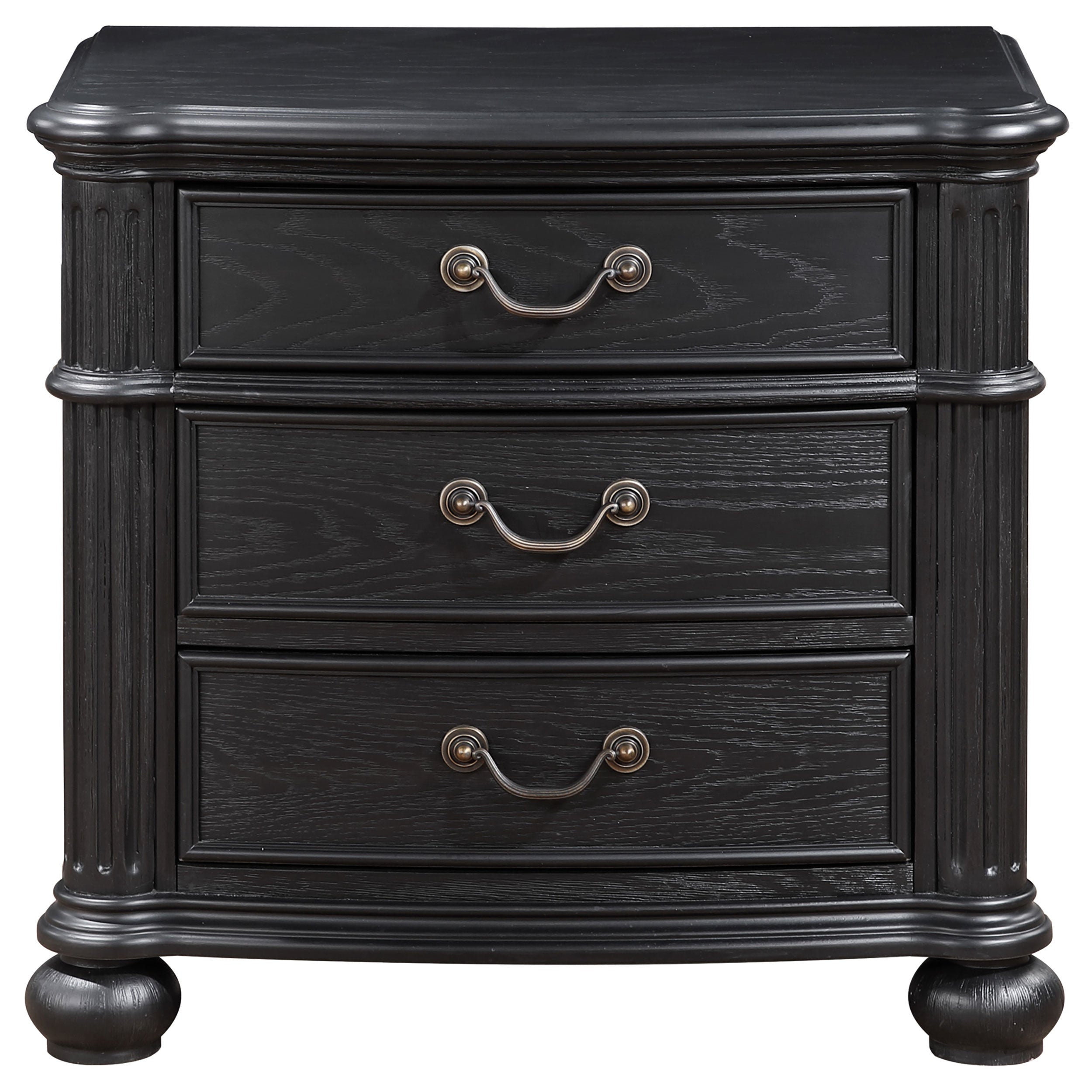 Celina 3-drawer Nightstand Black — view 3