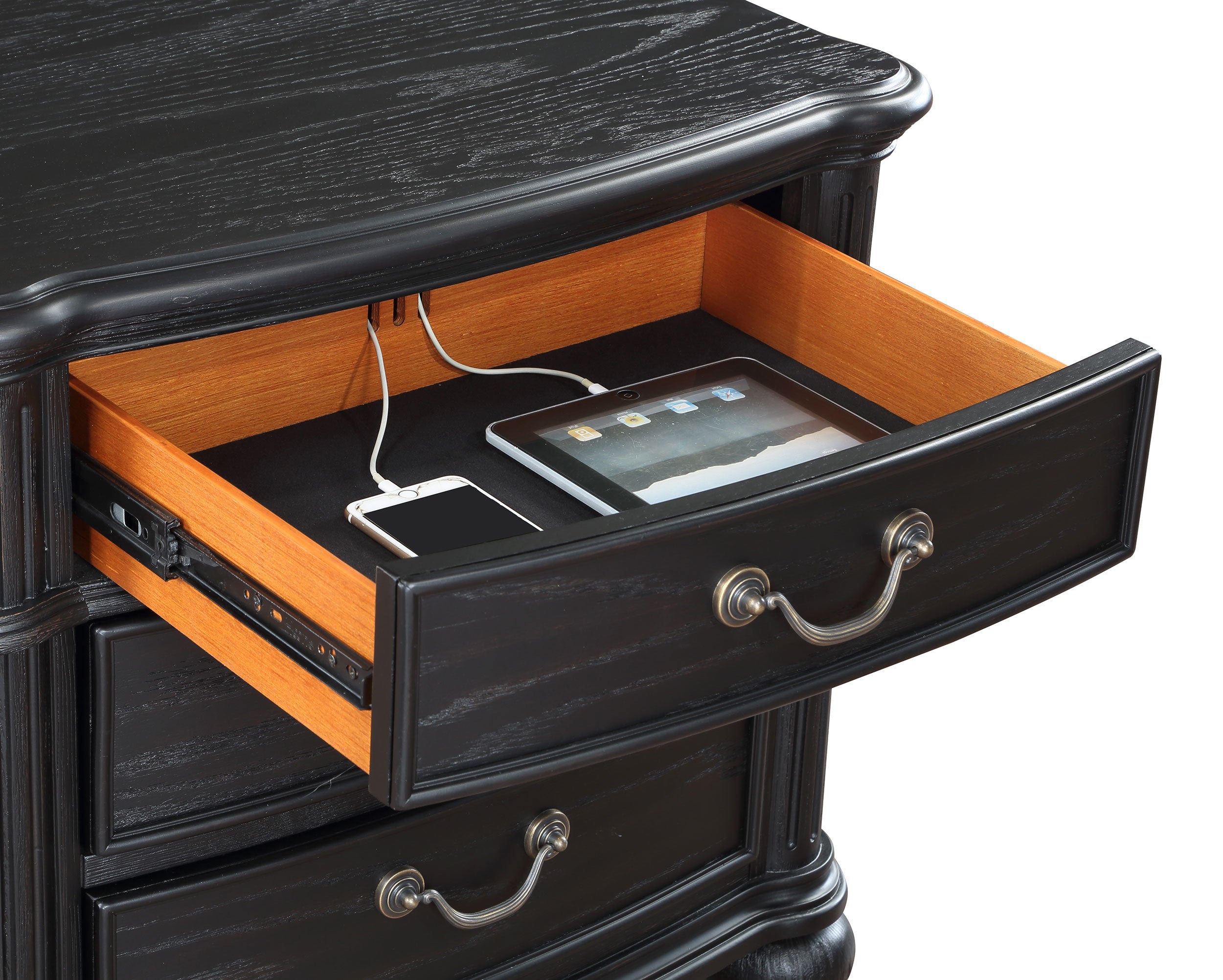 Celina 3-drawer Nightstand Black — view 10